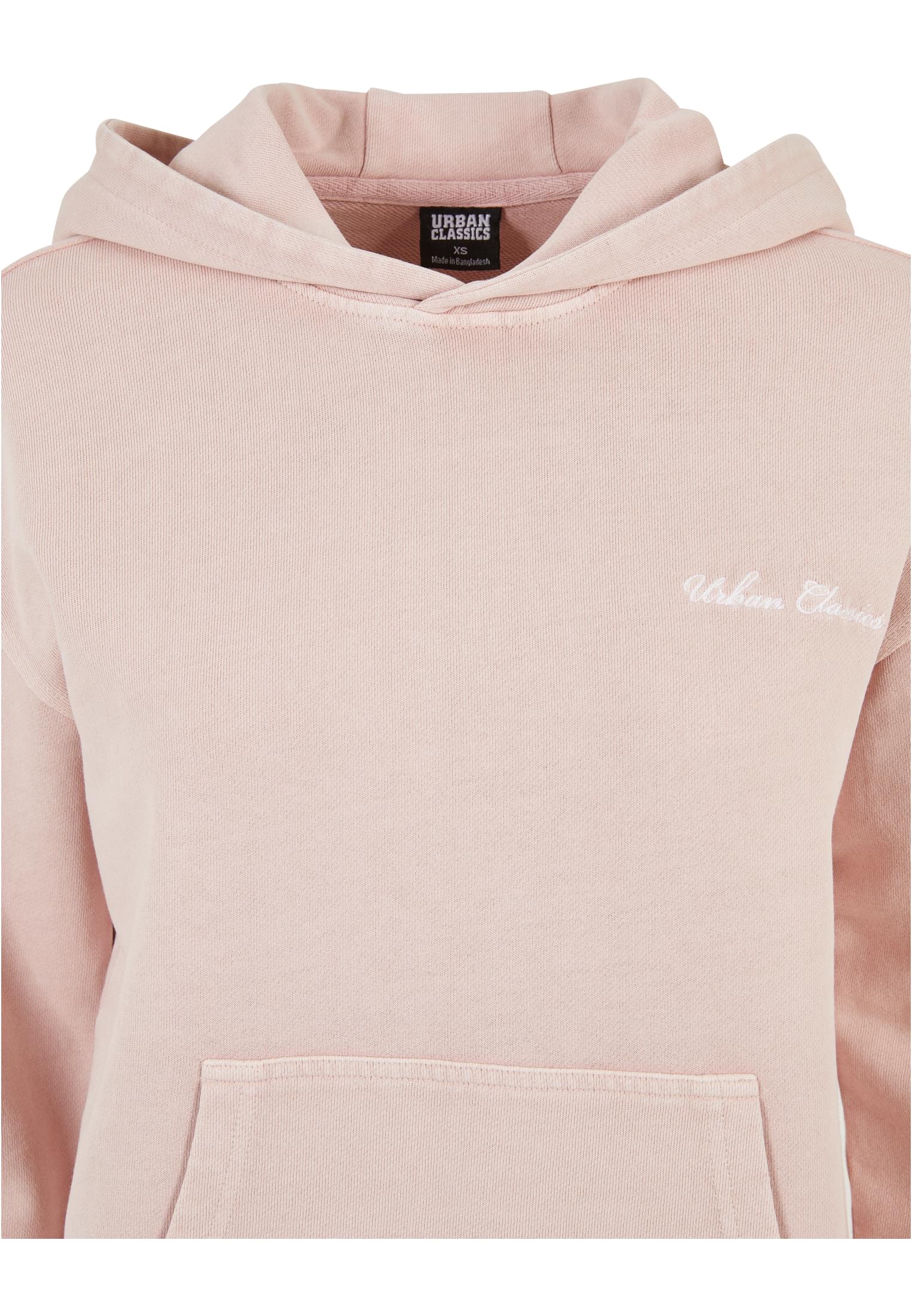 Ladies Small Embroidery Terry Hoody | pink