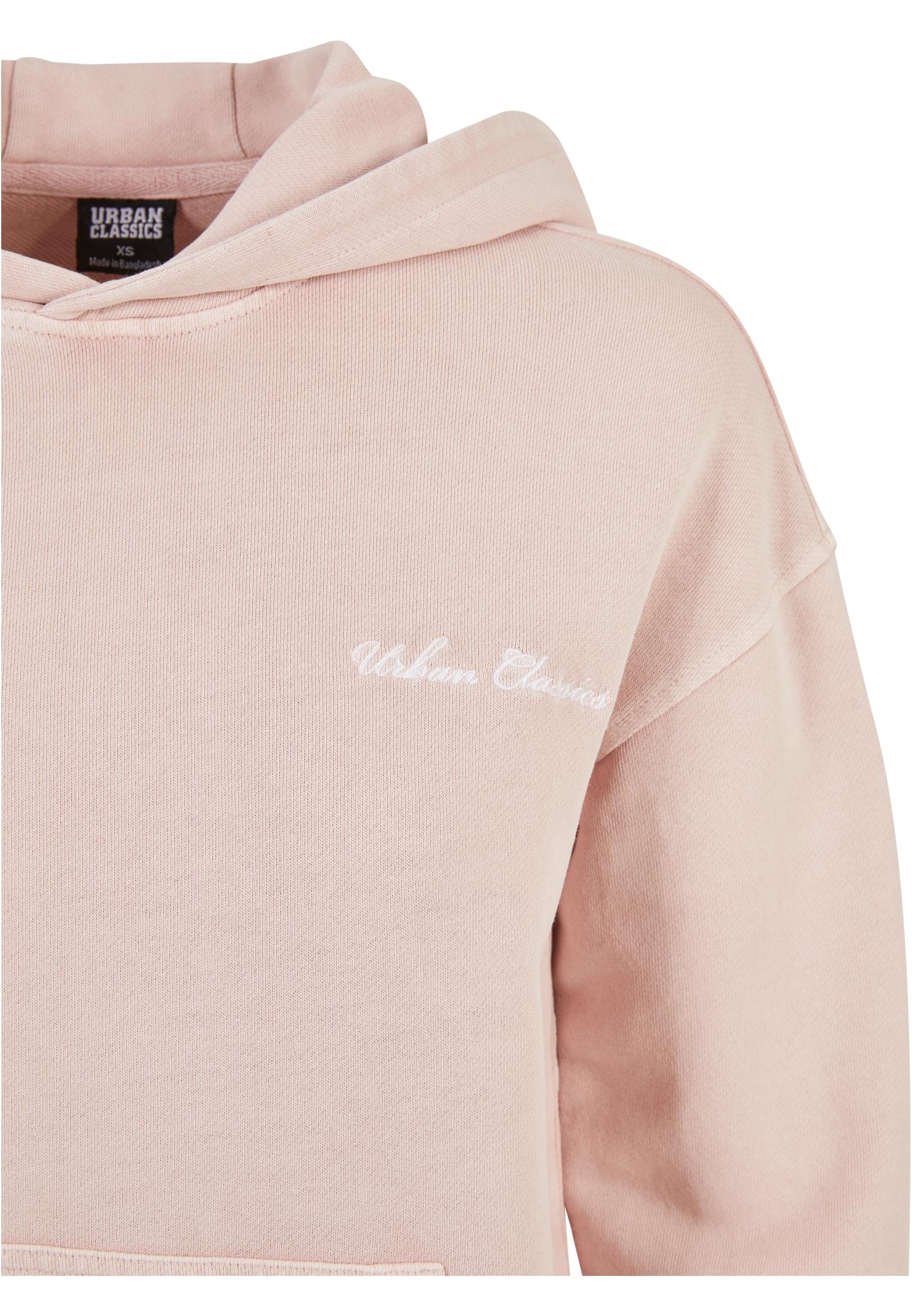 Ladies Small Embroidery Terry Hoody | pink