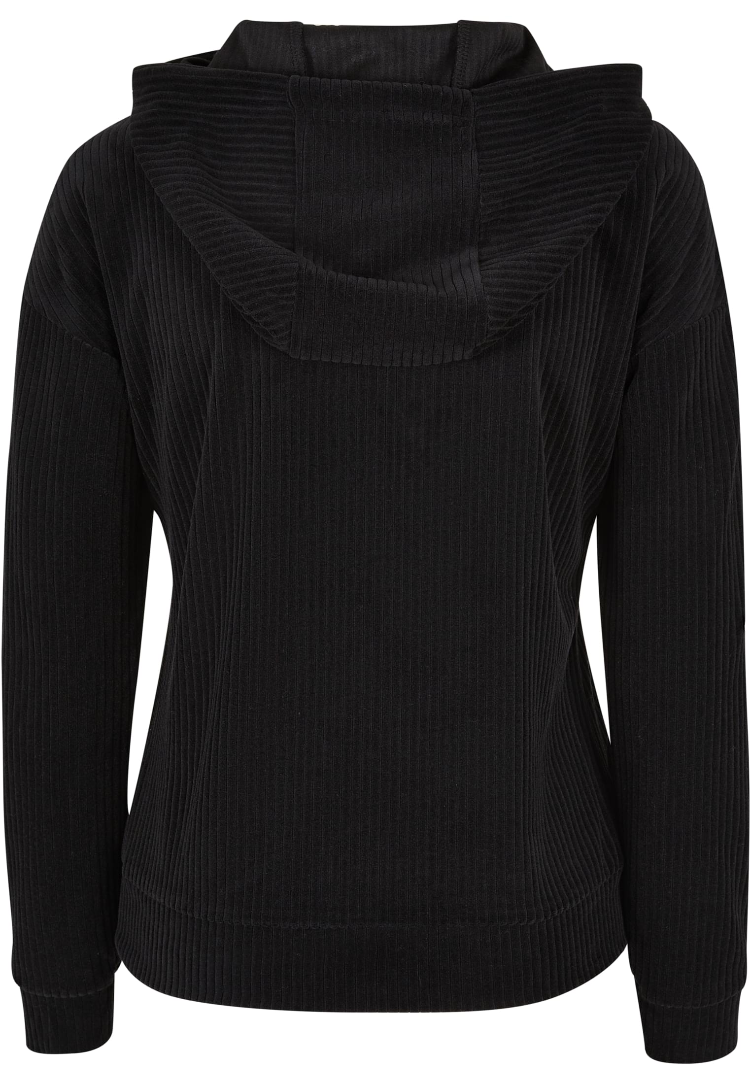 Ladies Velvet Rib Hoody | black