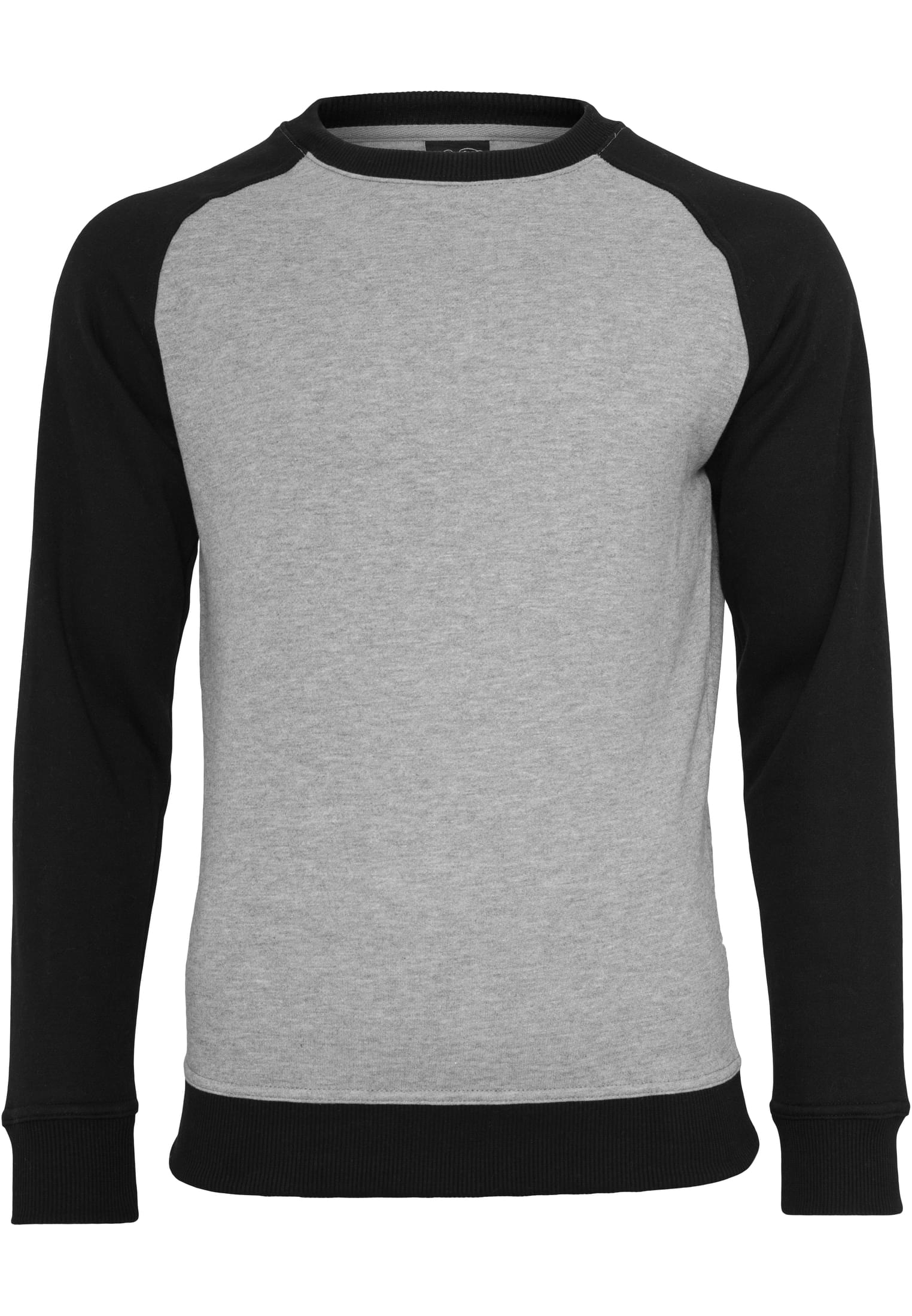 2-tone Raglan Crewneck | gry/blk