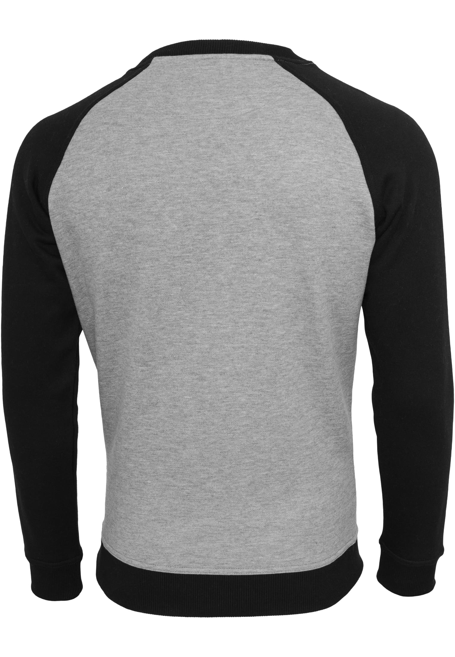 2-tone Raglan Crewneck | gry/blk