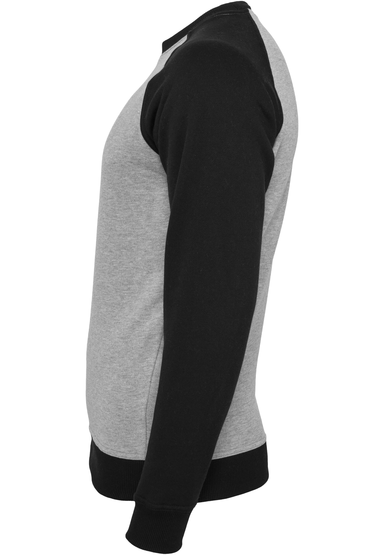 2-tone Raglan Crewneck | gry/blk