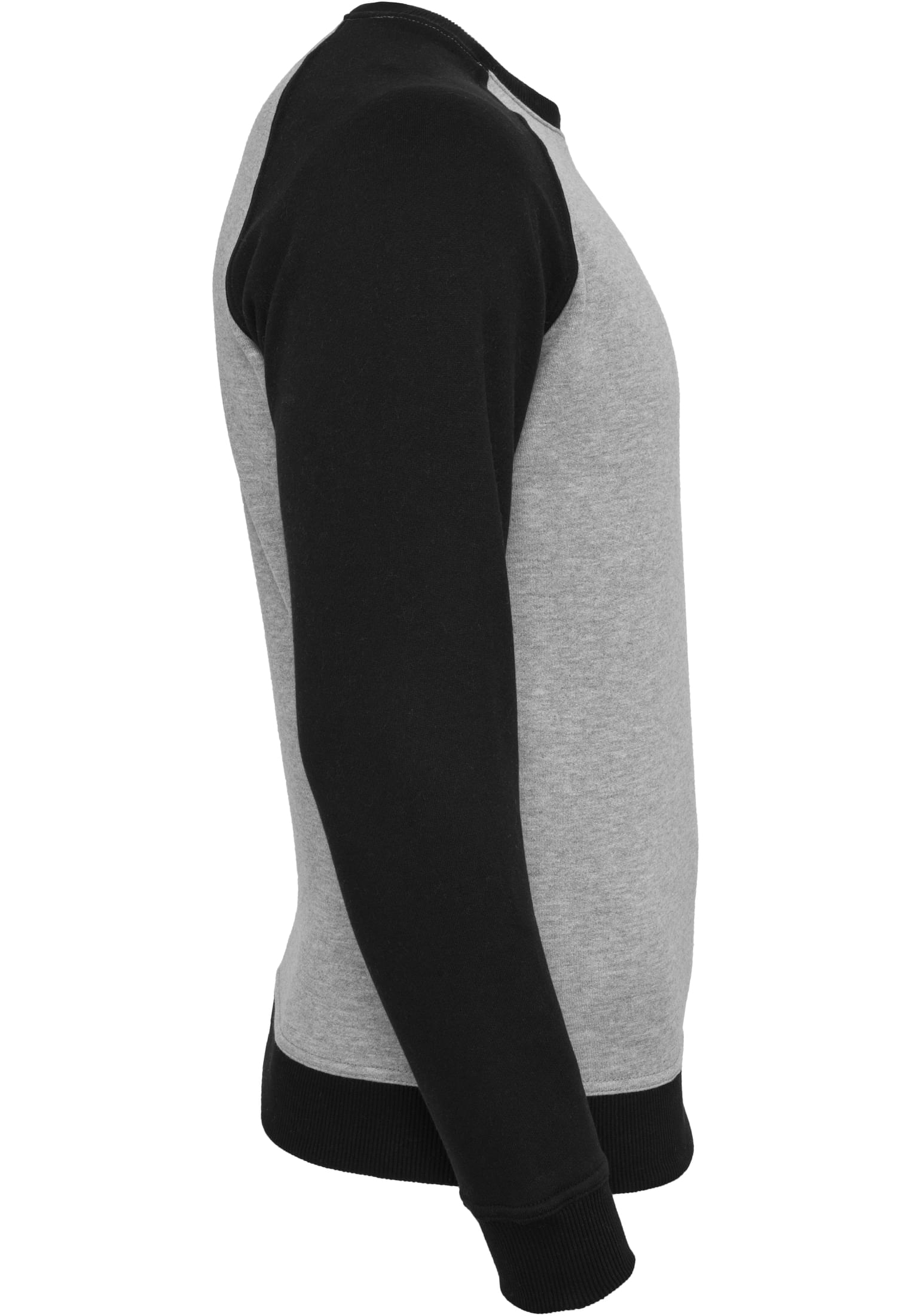 2-tone Raglan Crewneck | gry/blk