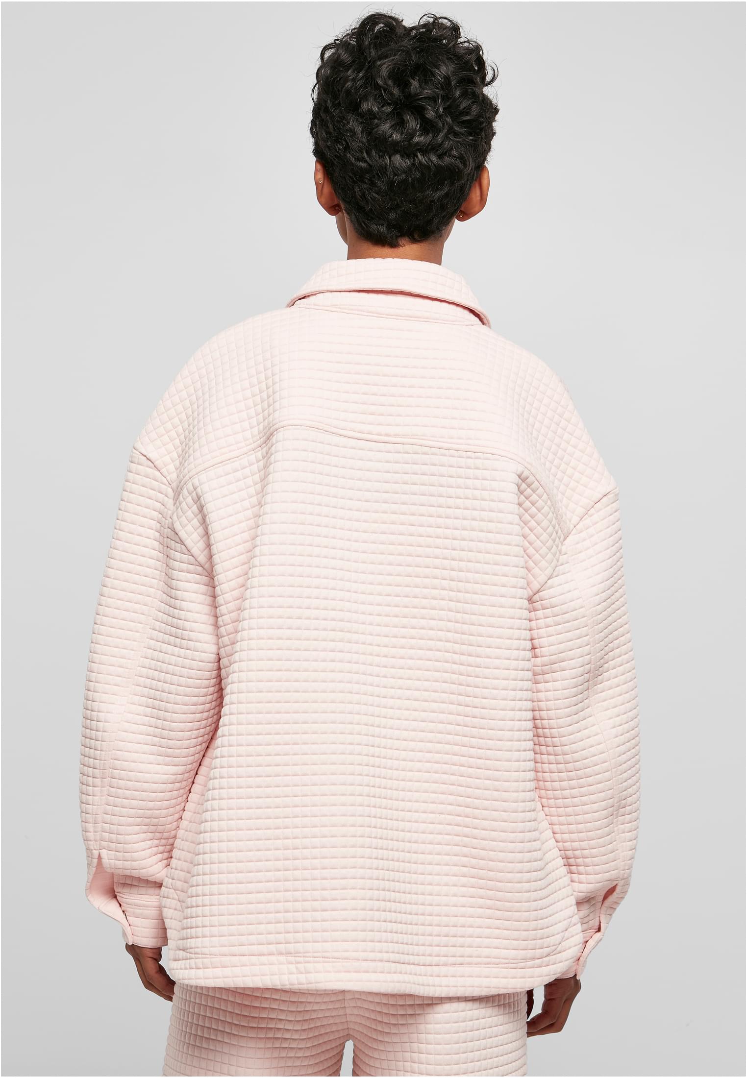 Ladies Quilted Sweat Overshirt | pink