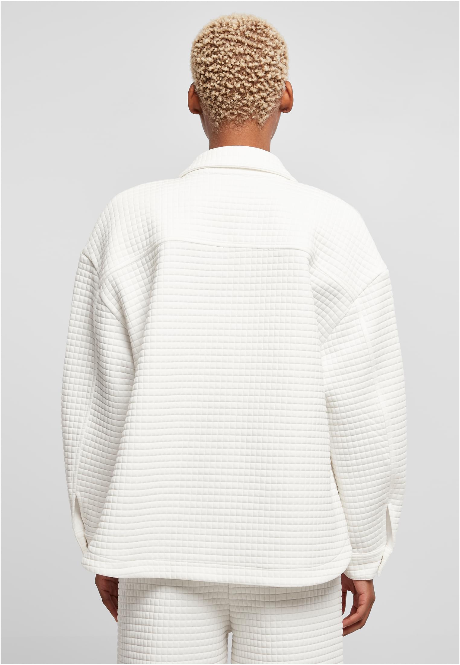 Ladies Quilted Sweat Overshirt | white