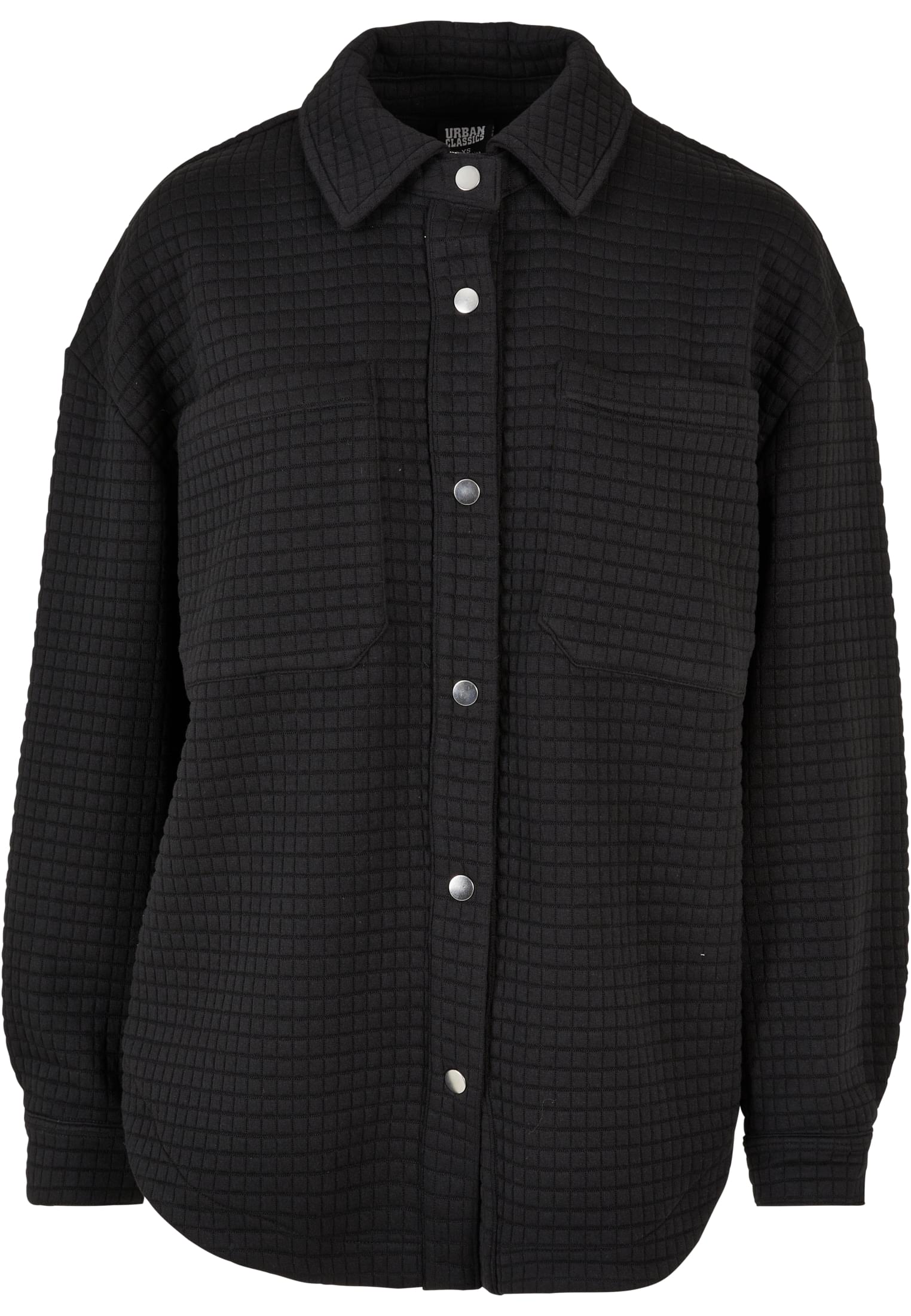 Ladies Quilted Sweat Overshirt | black
