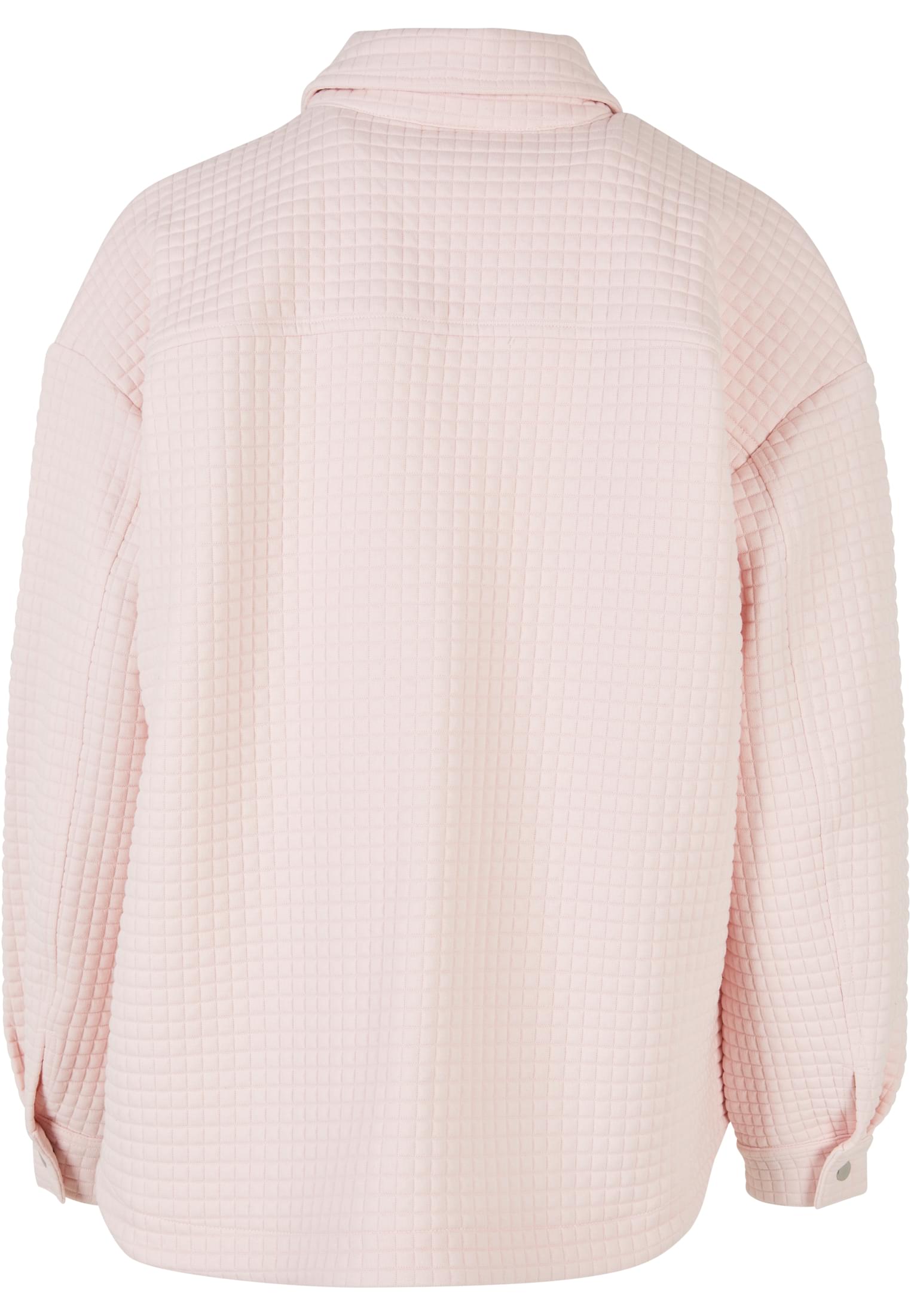 Ladies Quilted Sweat Overshirt | pink