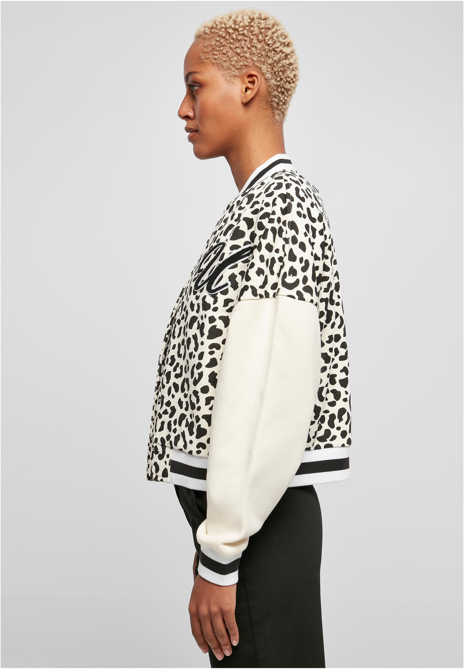 Ladies AOP Oversized College Sweat Jacket | whitesandleo/whitesand