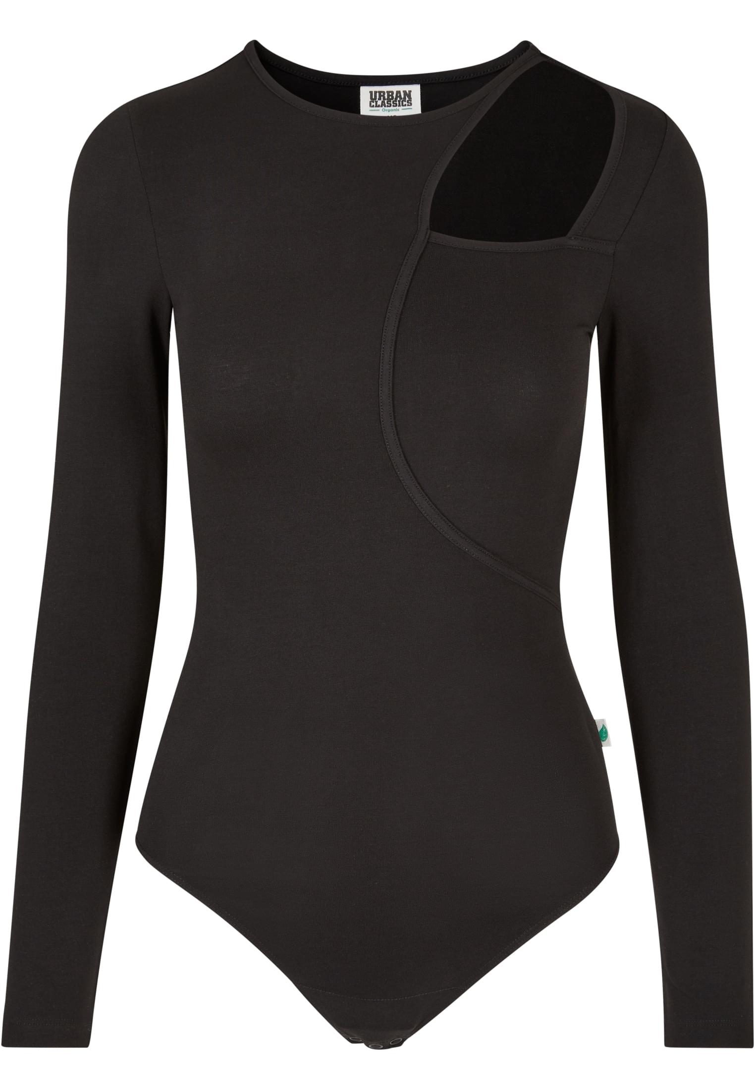 Ladies Organic Cut Out Longsleeve Body | black