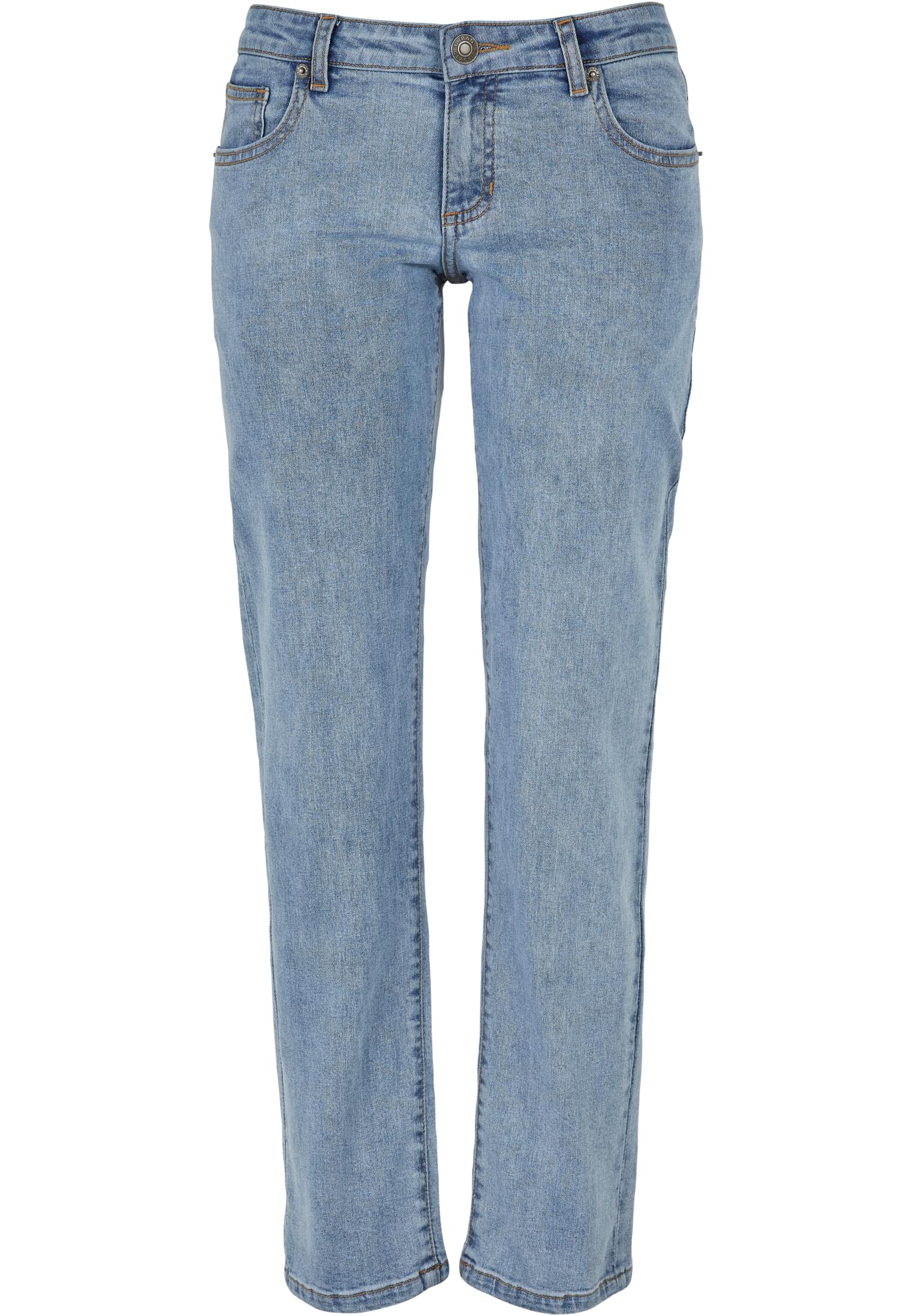 Ladies Low Waist Straight Denim Pants | tinted lightblue washed