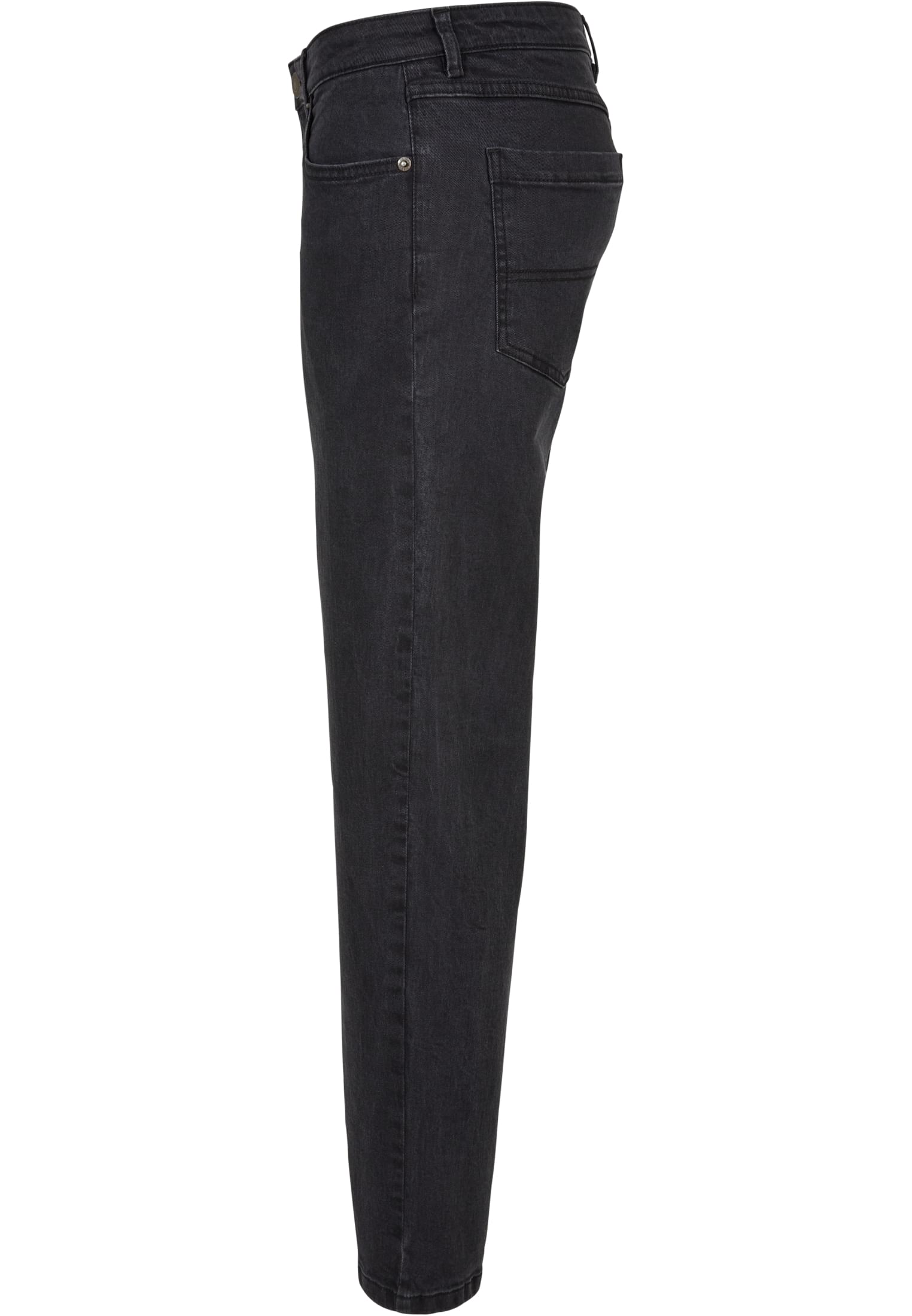 Ladies Low Waist Straight Denim Pants | black washed