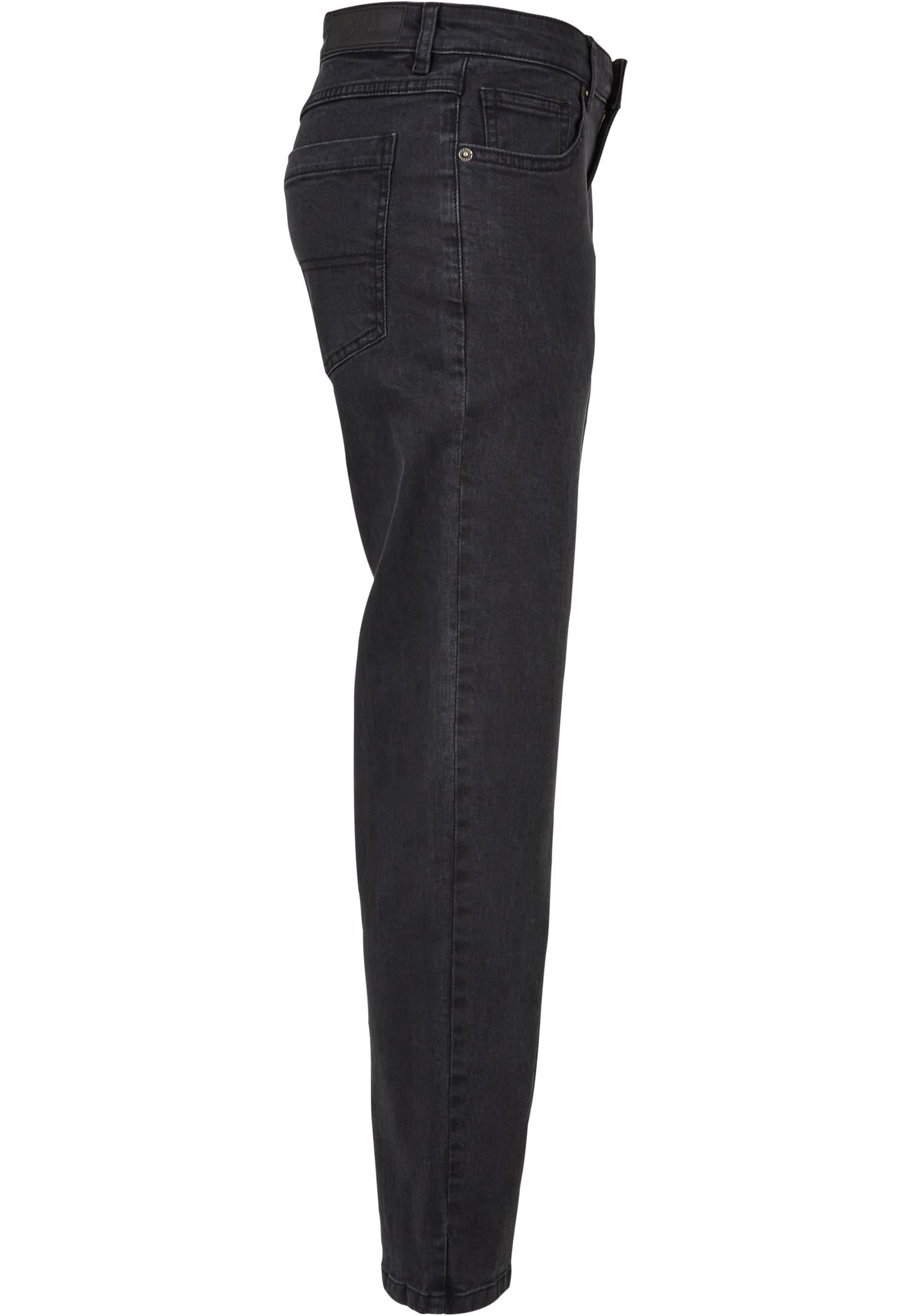 Ladies Low Waist Straight Denim Pants | black washed