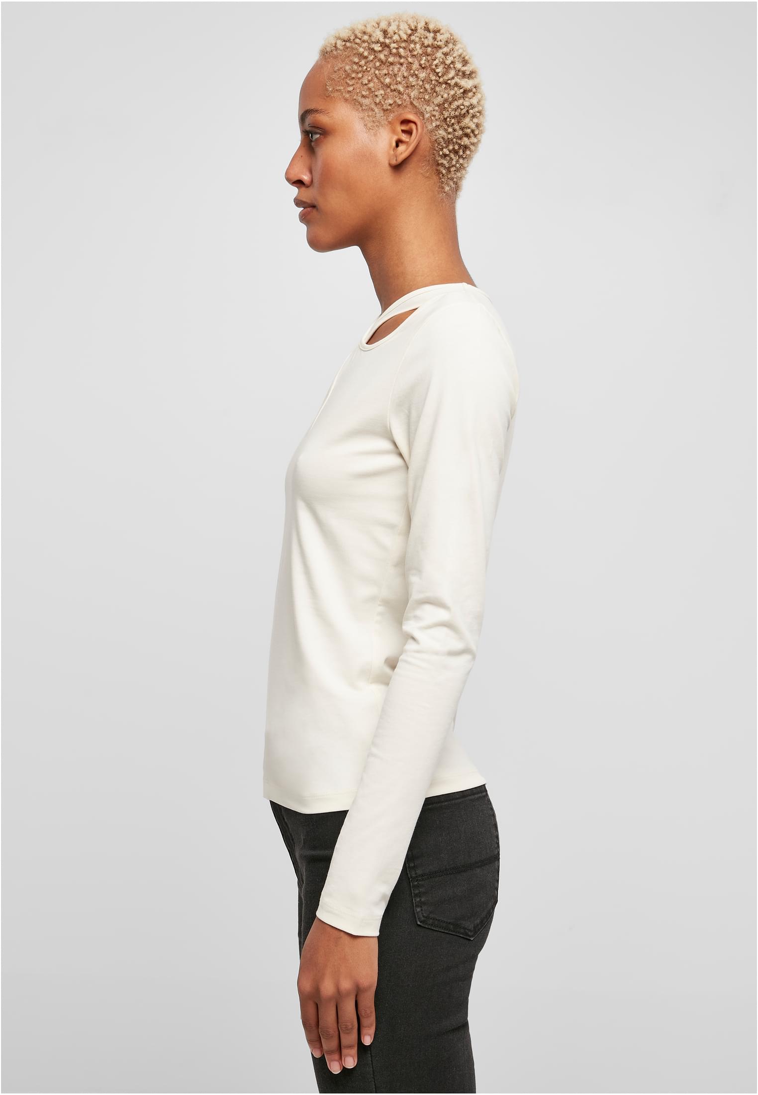 Ladies Crossed Cut Out Longsleeve | whitesand