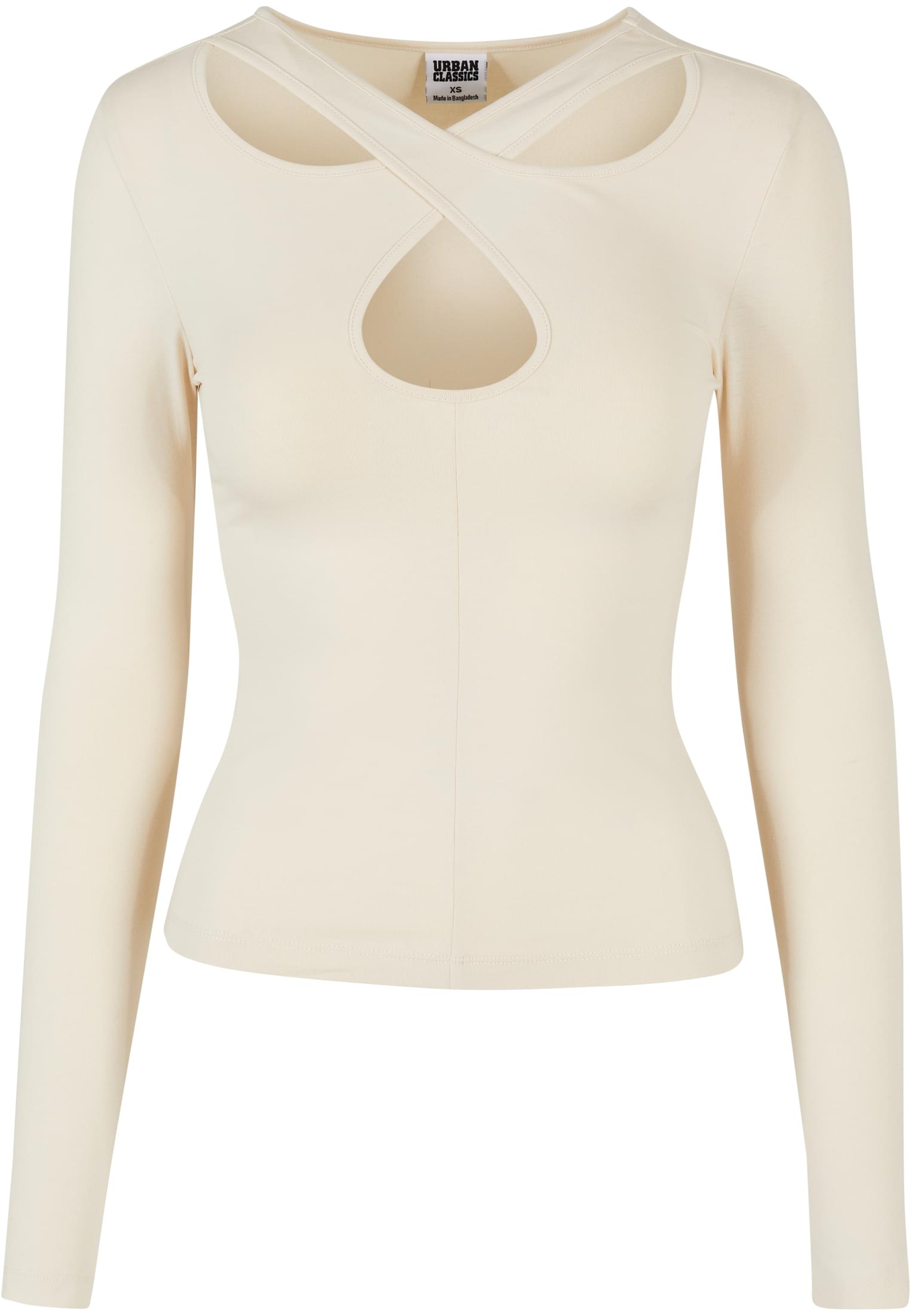 Ladies Crossed Cut Out Longsleeve | whitesand