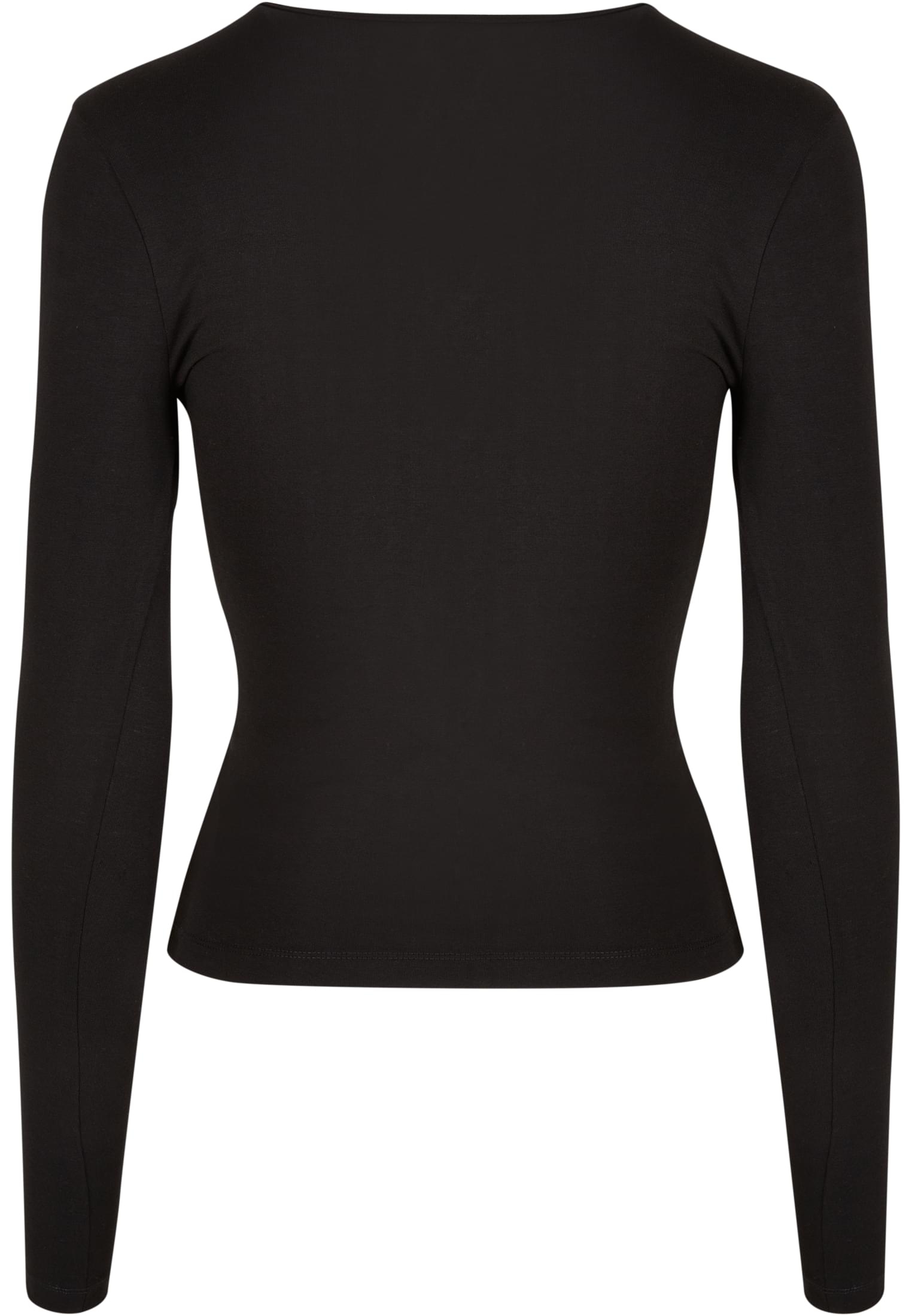 Ladies Crossed Cut Out Longsleeve | black