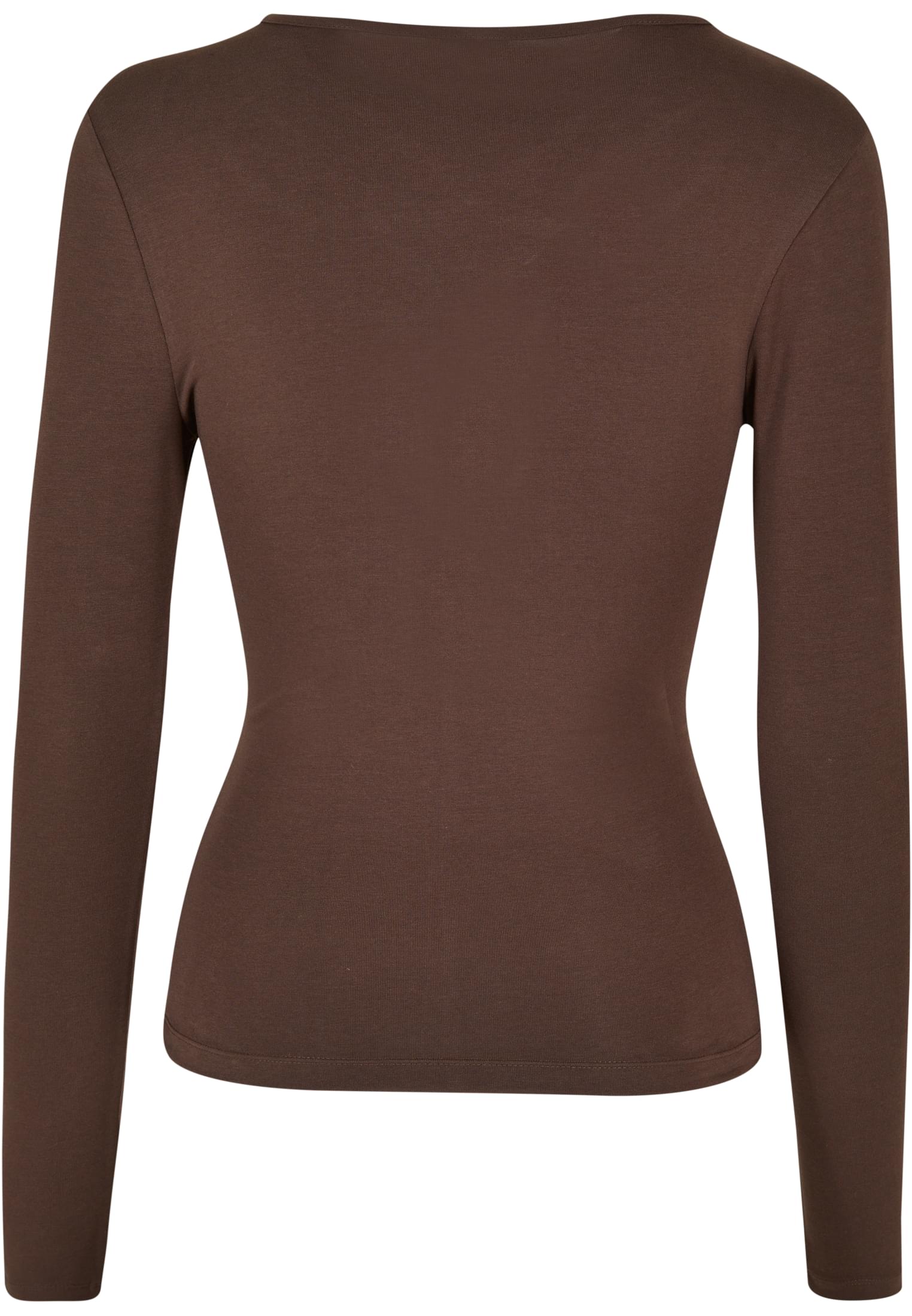 Ladies Crossed Cut Out Longsleeve | brown