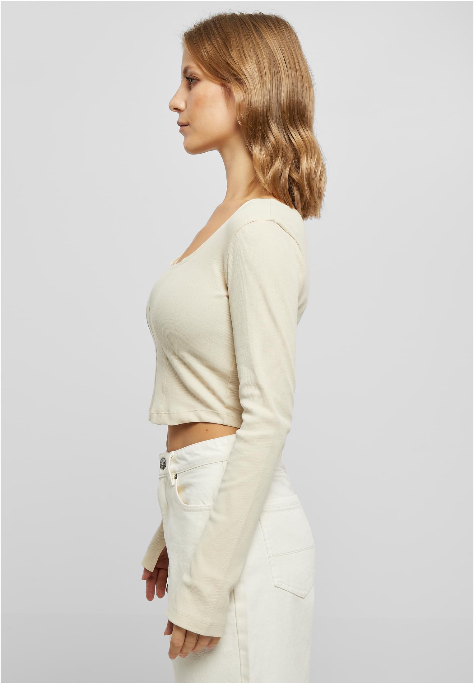 Ladies Short Rib Corsage Longsleeve | softseagrass