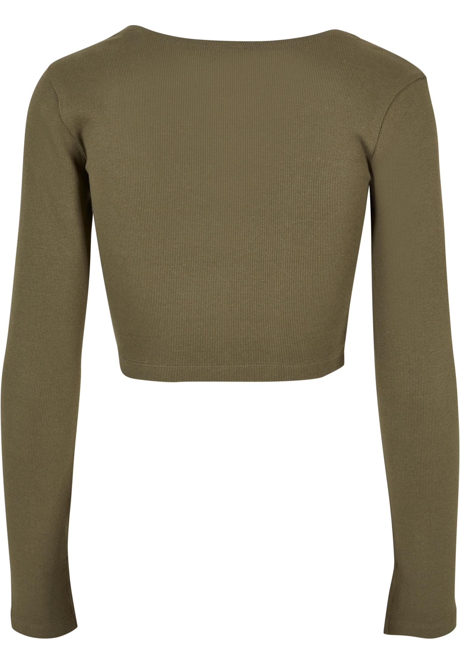 Ladies Short Rib Corsage Longsleeve | olive