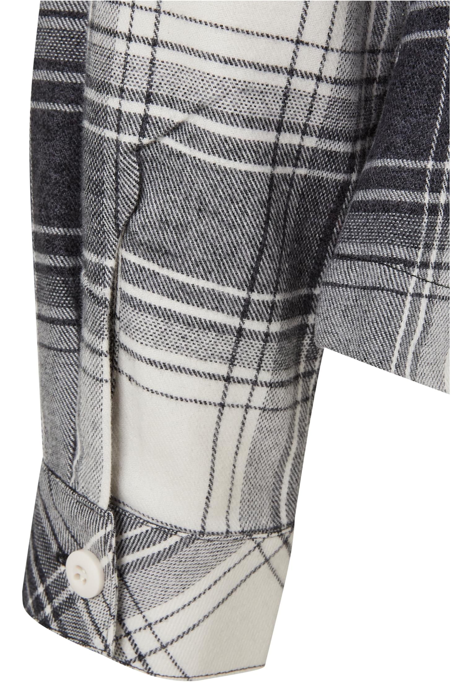 Ladies Oversized Check Shirt | whitesand/black