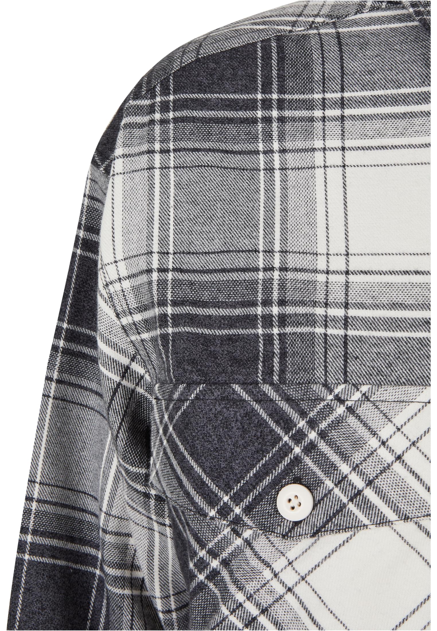 Ladies Oversized Check Shirt | whitesand/black