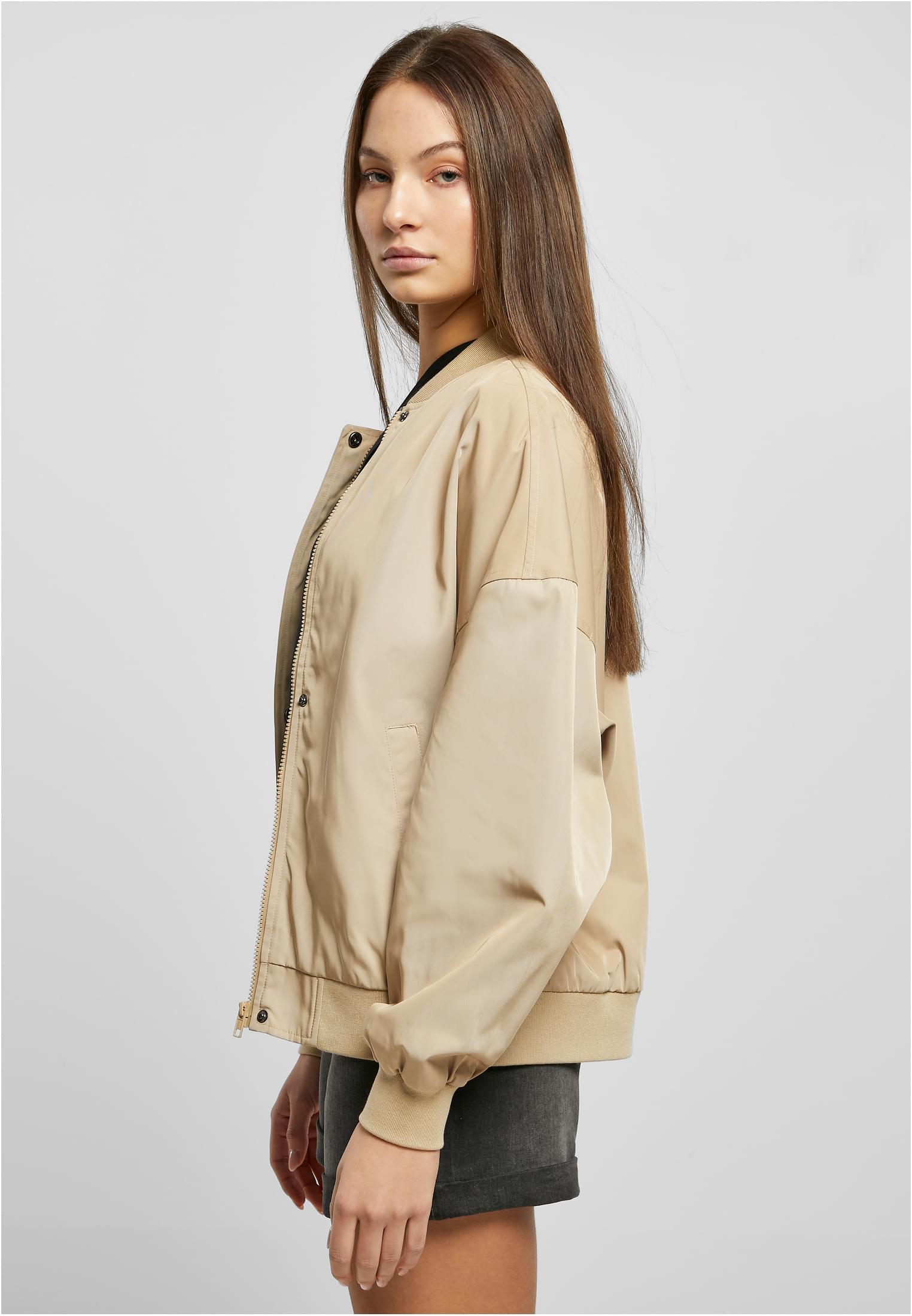 Ladies Recycled Oversized Light Bomber Jacket | unionbeige