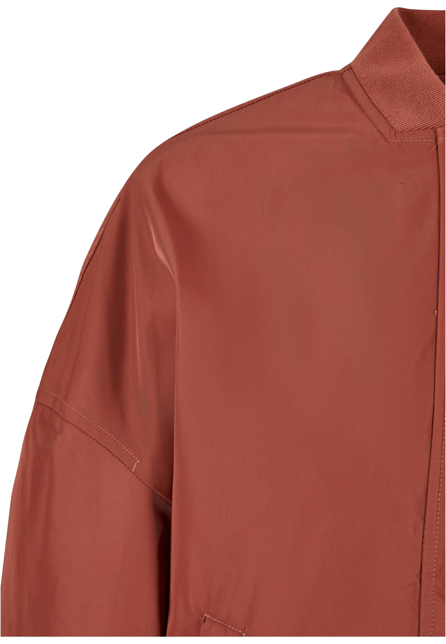 Ladies Recycled Oversized Light Bomber Jacket | terracotta