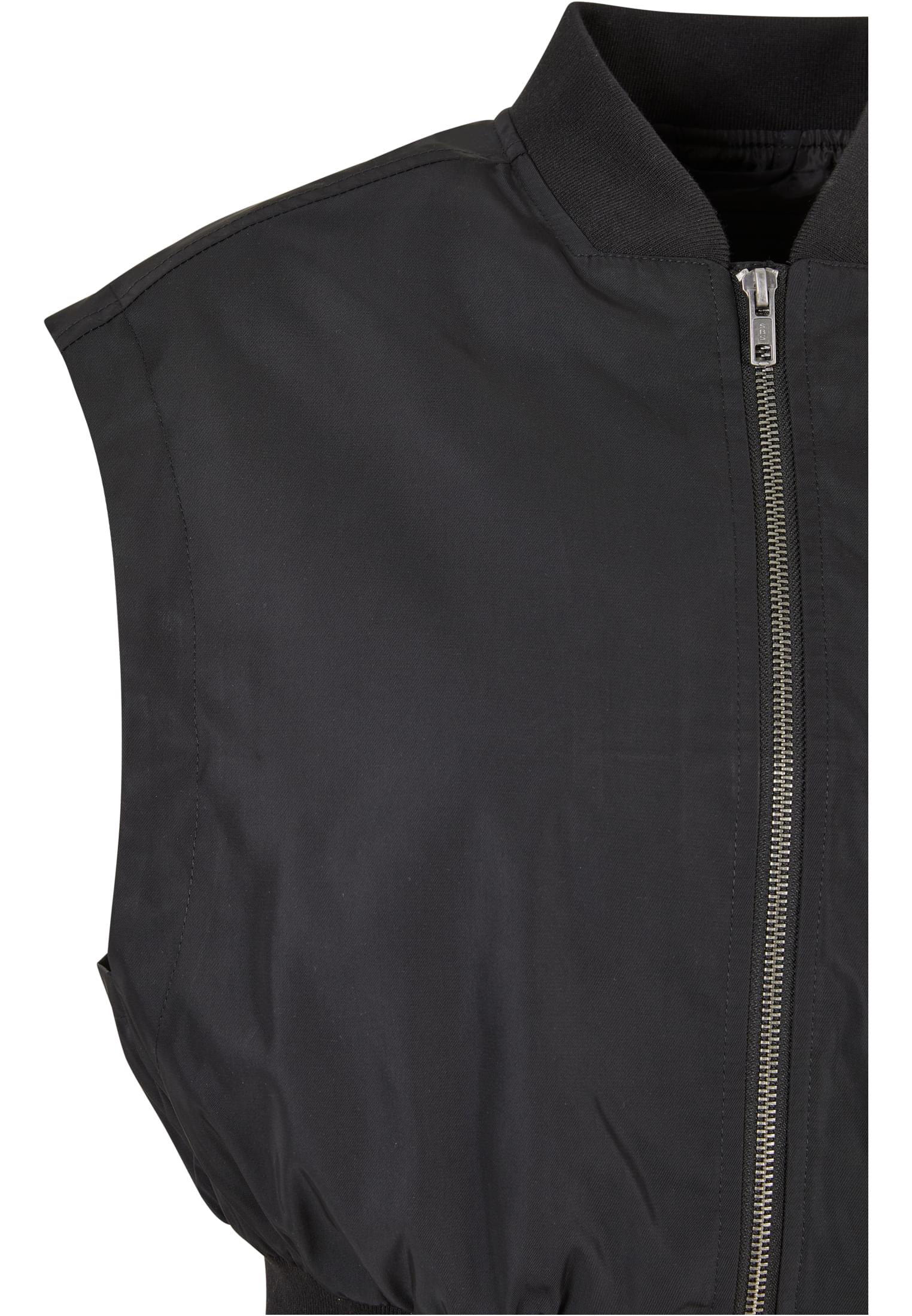 Ladies Recycled Short Bomber Vest | black