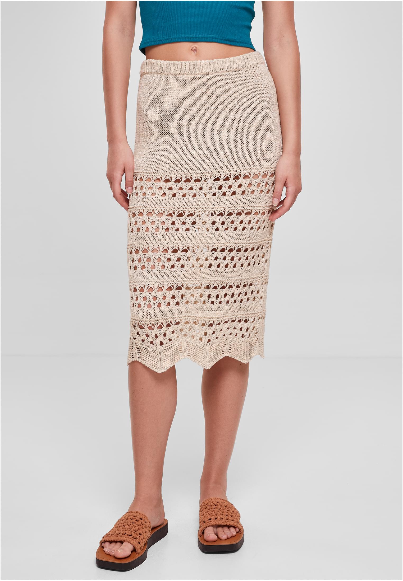 Ladies 3/4 Crochet Knit Skirt | softseagrass