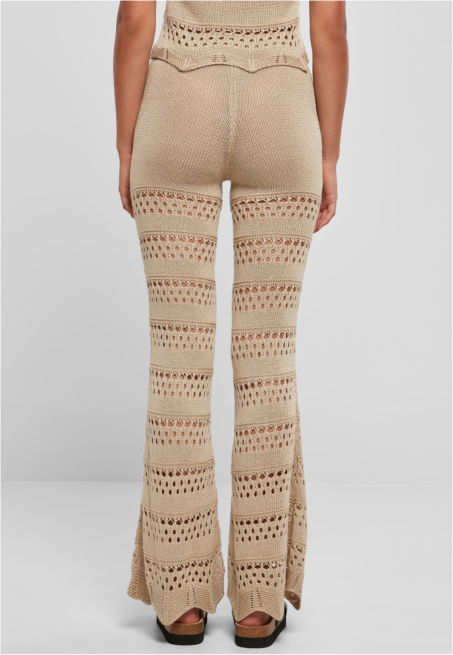 Ladies Flared Crochet Knit Leggings | softseagrass