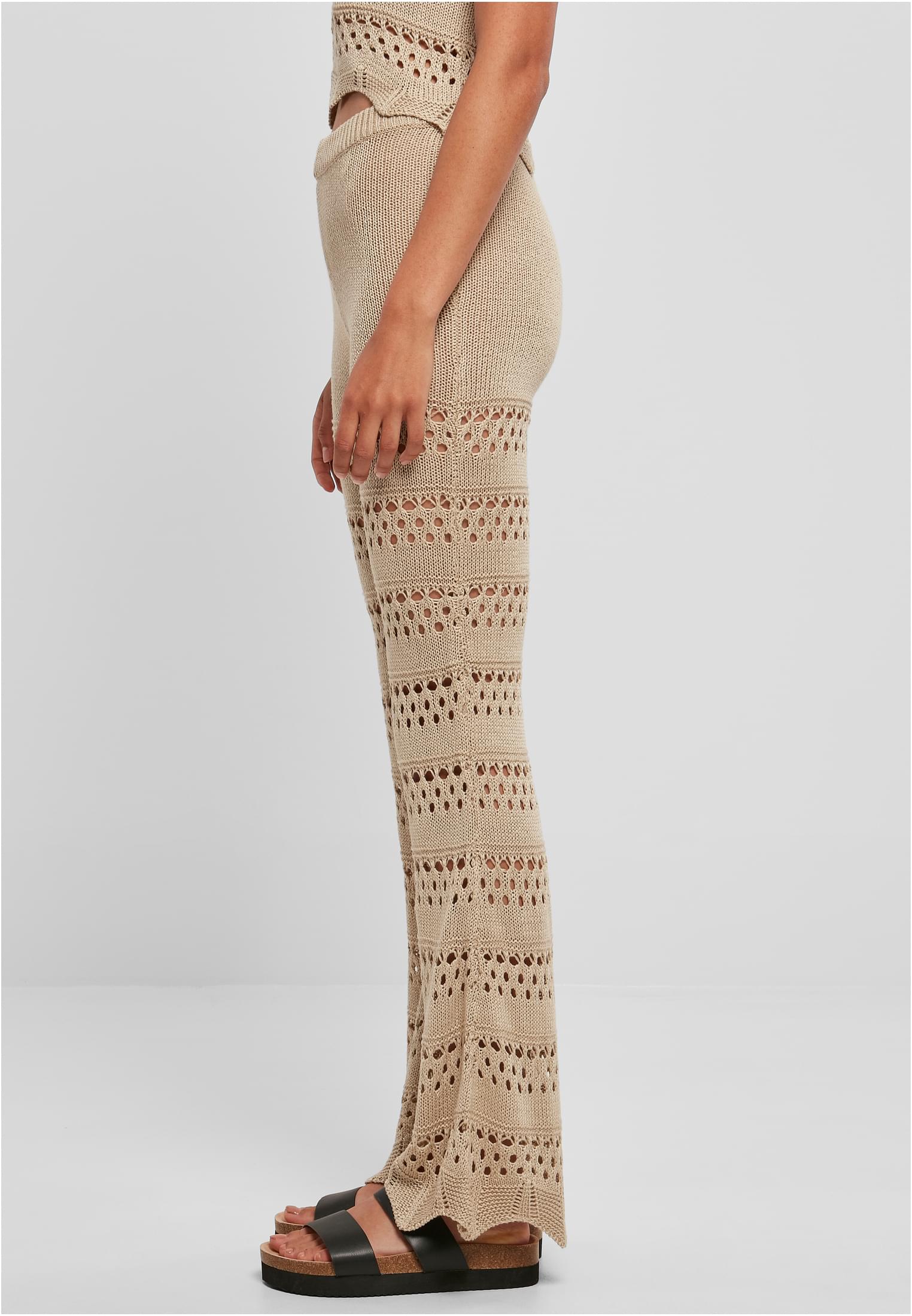 Ladies Flared Crochet Knit Leggings | softseagrass