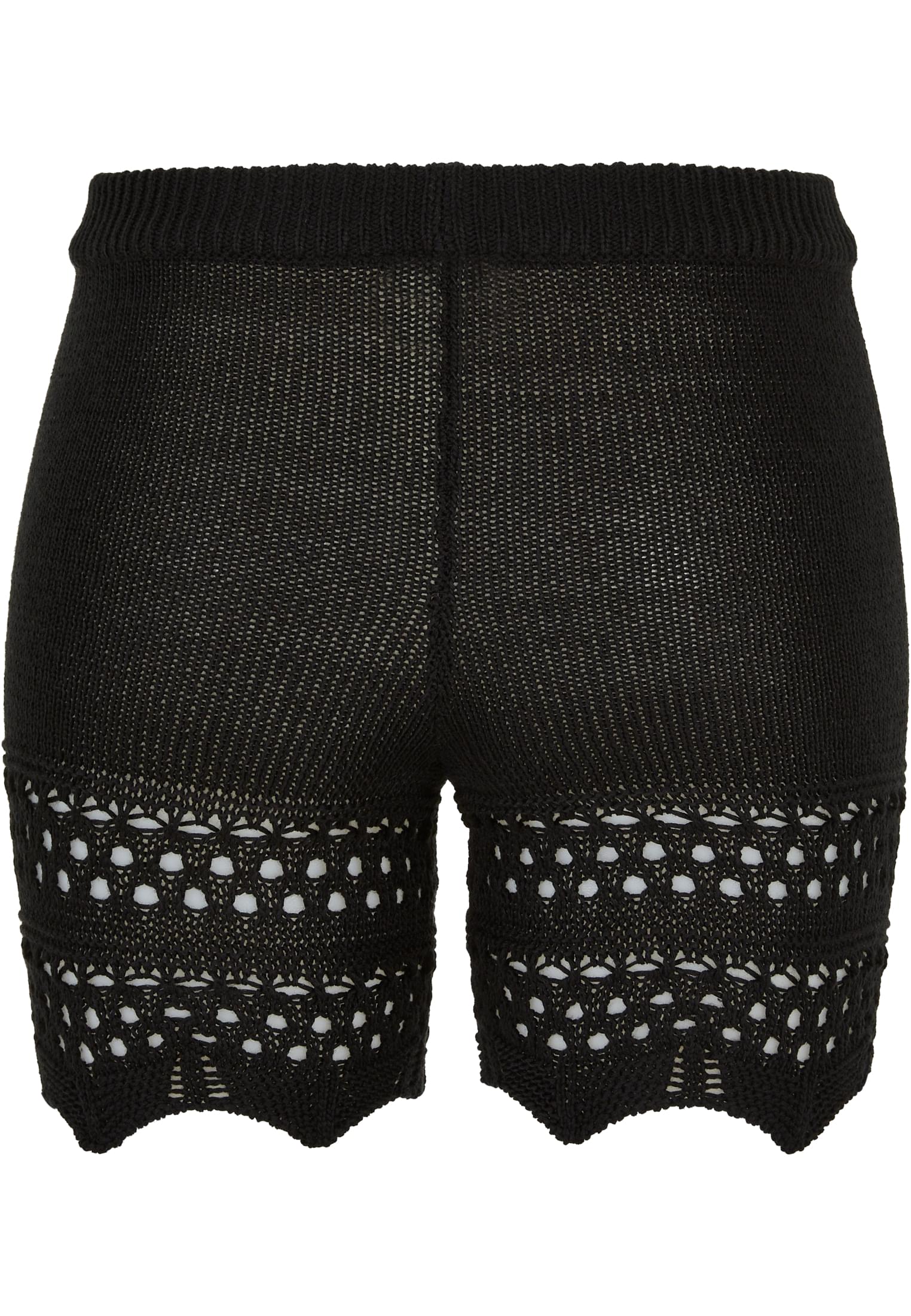 Ladies Crochet Knit Shorts | black