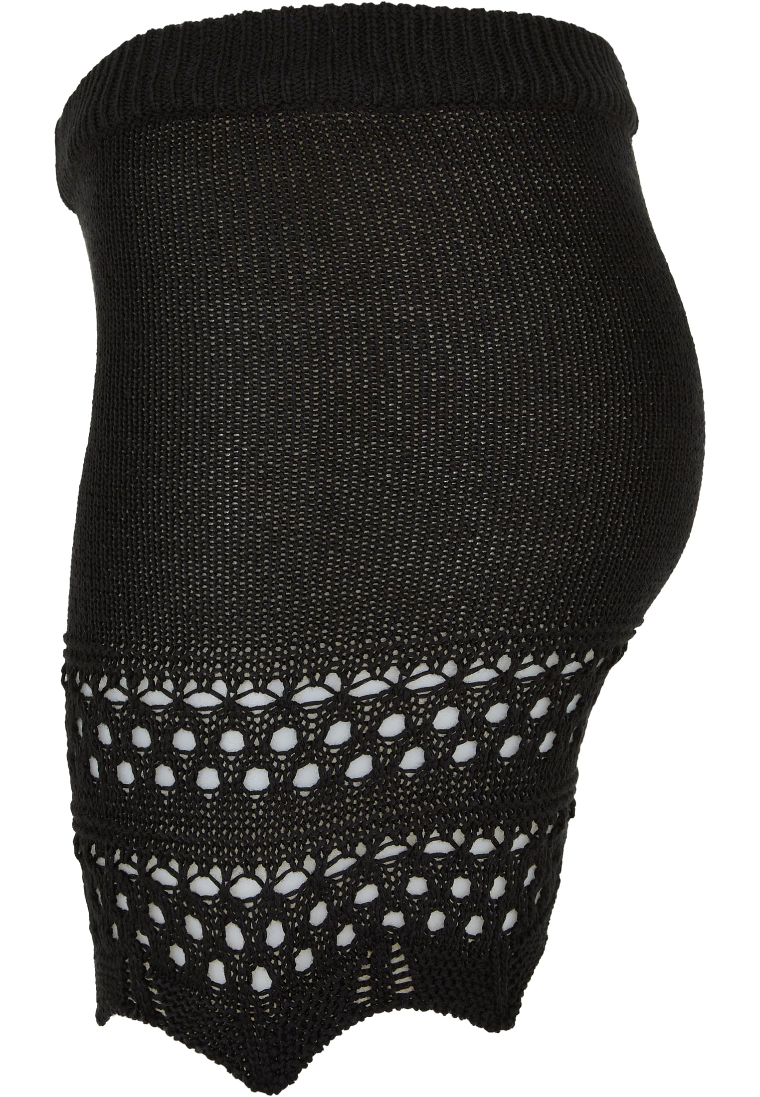 Ladies Crochet Knit Shorts | black