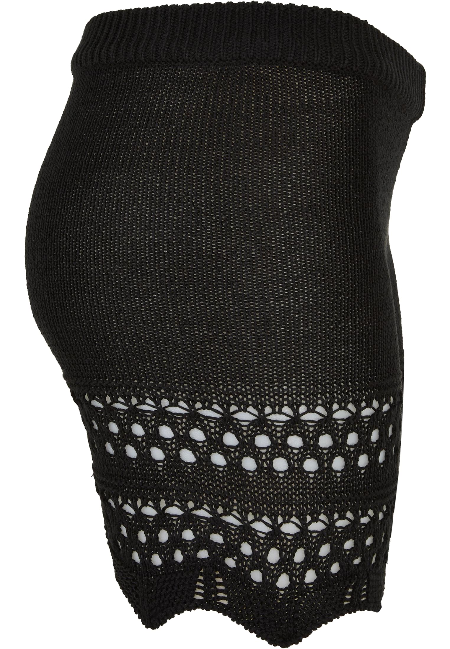 Ladies Crochet Knit Shorts | black