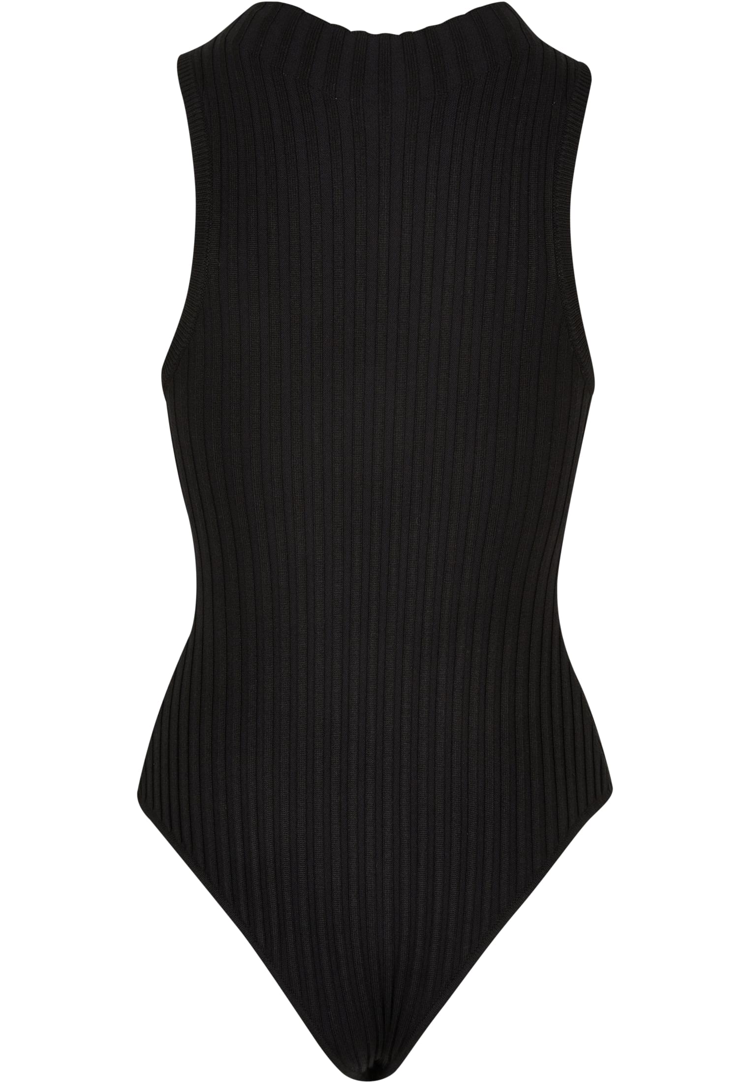 Ladies Rib Knit Sleevless Body | black