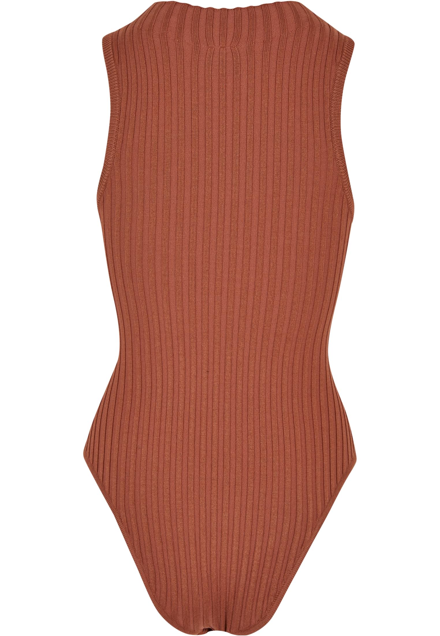 Ladies Rib Knit Sleevless Body | terracotta