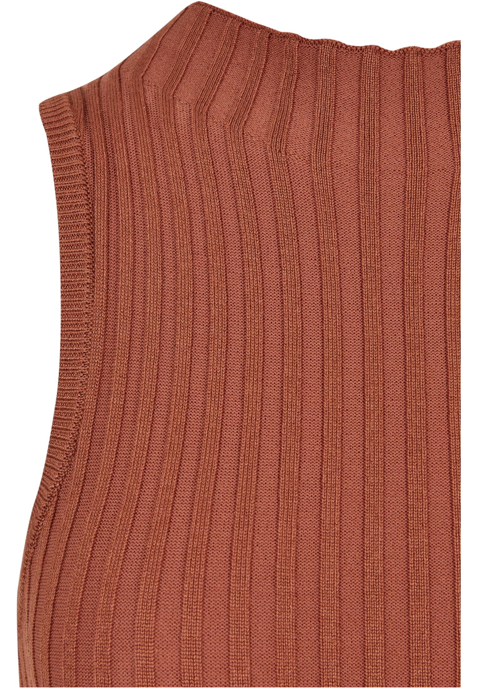 Ladies Rib Knit Sleevless Body | terracotta