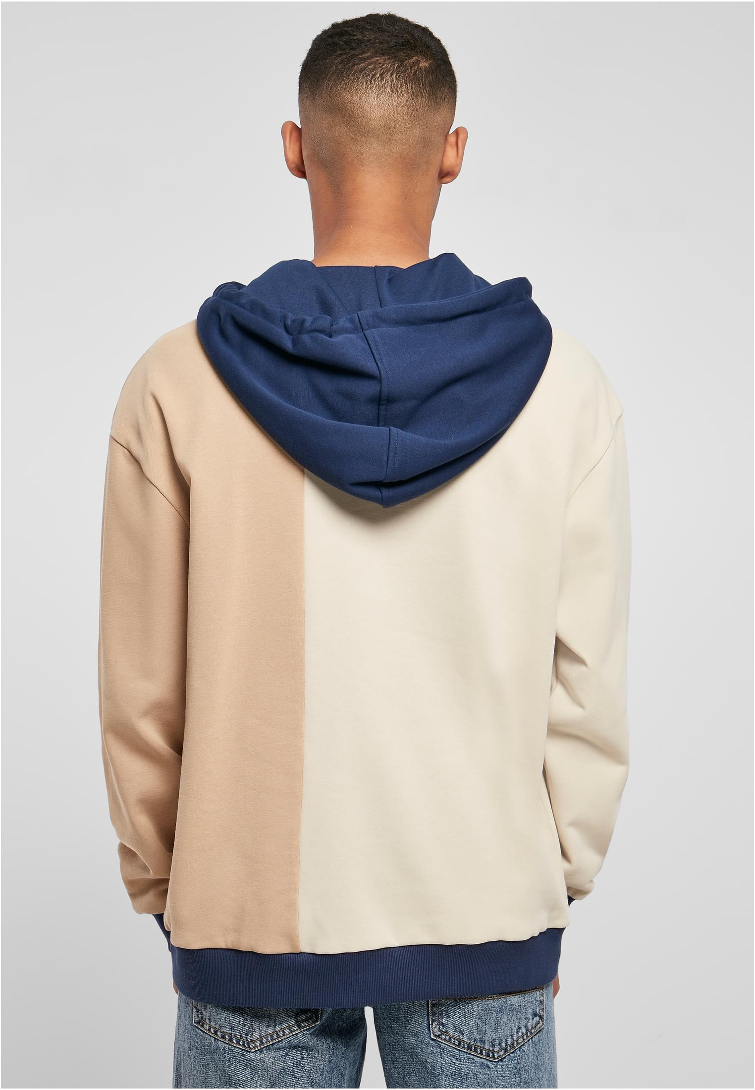 Oversized Color Block Hoody | softseagrass/unionbeige