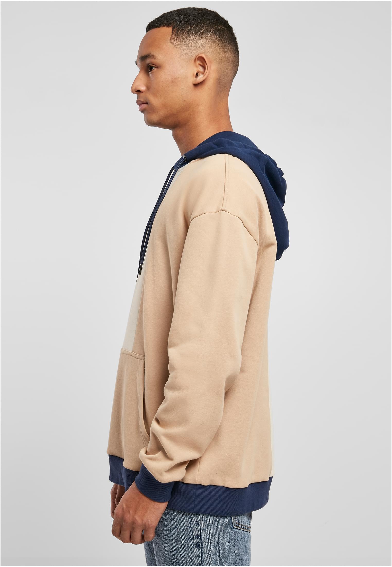 Oversized Color Block Hoody | softseagrass/unionbeige