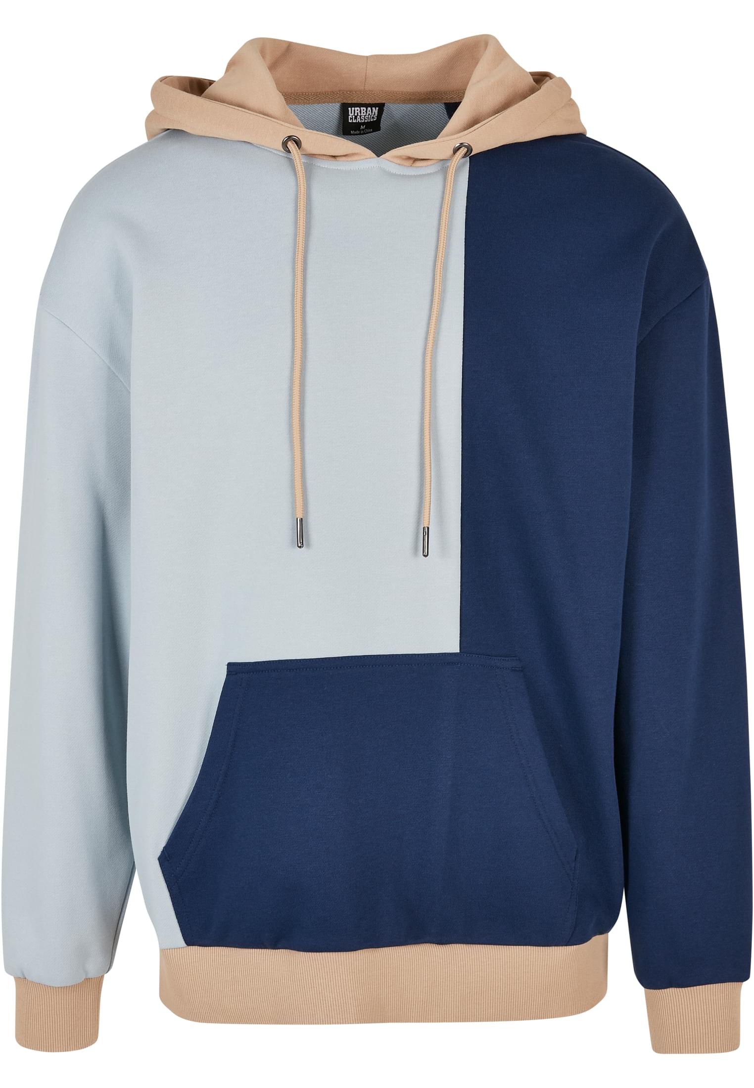 Oversized Color Block Hoody | summerblue/darkblue