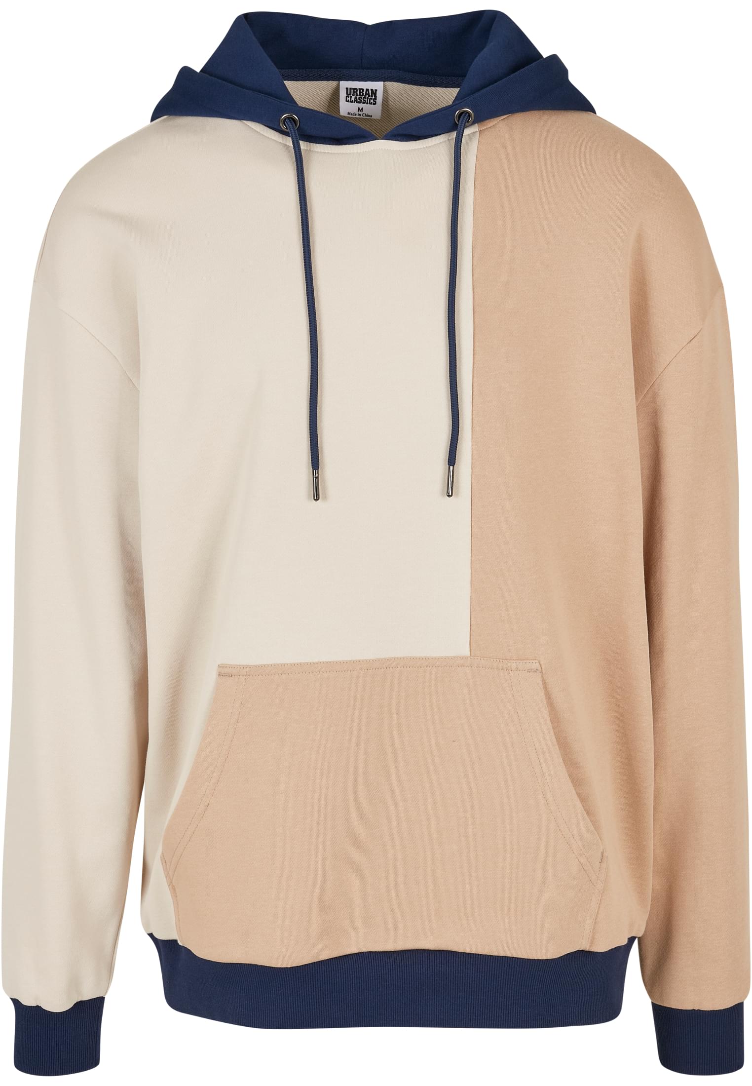 Oversized Color Block Hoody | softseagrass/unionbeige