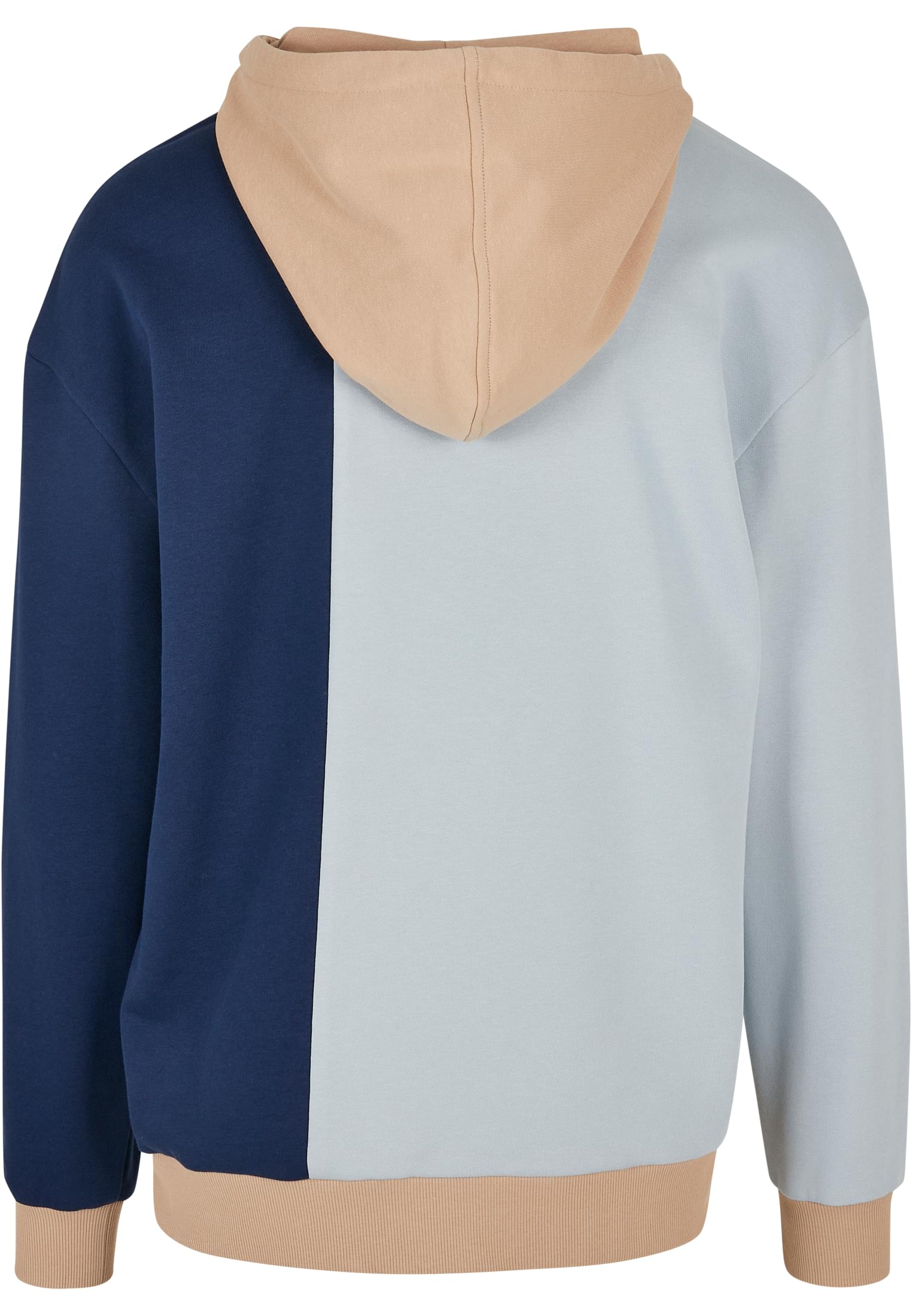 Oversized Color Block Hoody | summerblue/darkblue