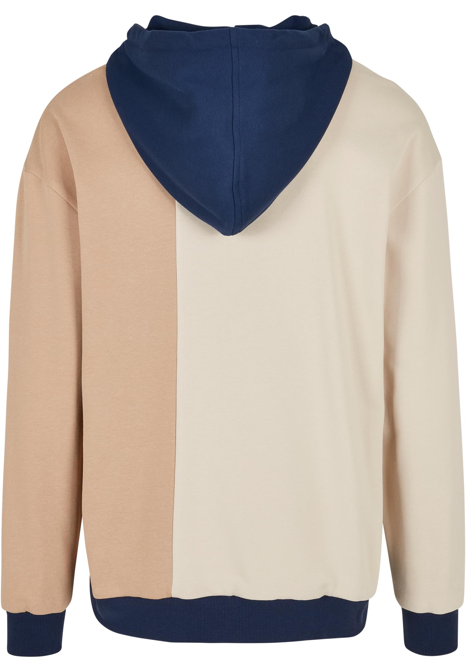 Oversized Color Block Hoody | softseagrass/unionbeige