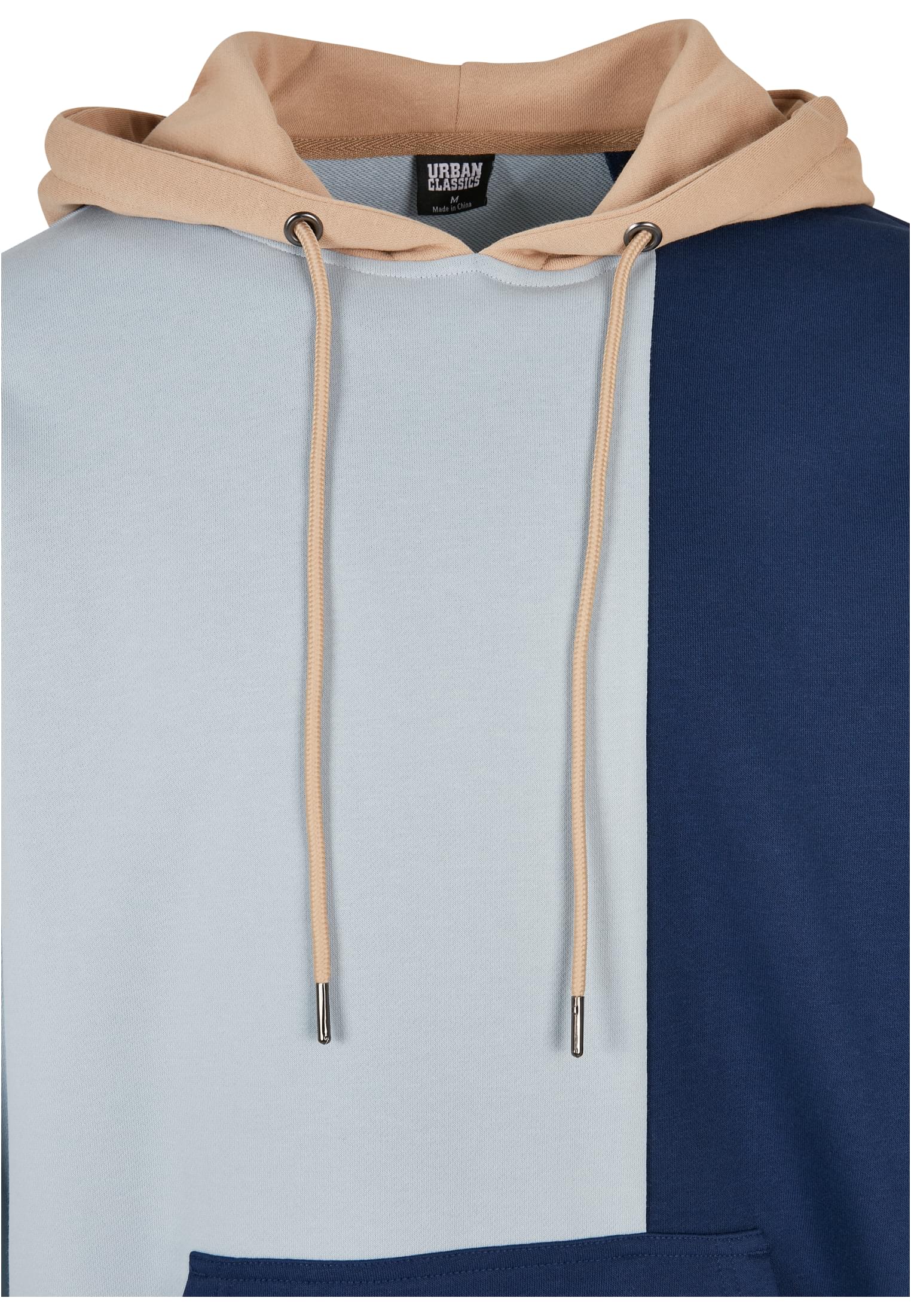 Oversized Color Block Hoody | summerblue/darkblue