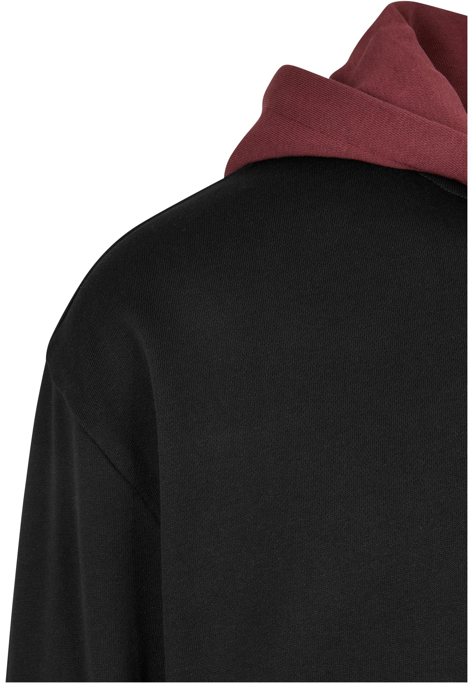 Oversized Color Block Hoody | black/charcoal