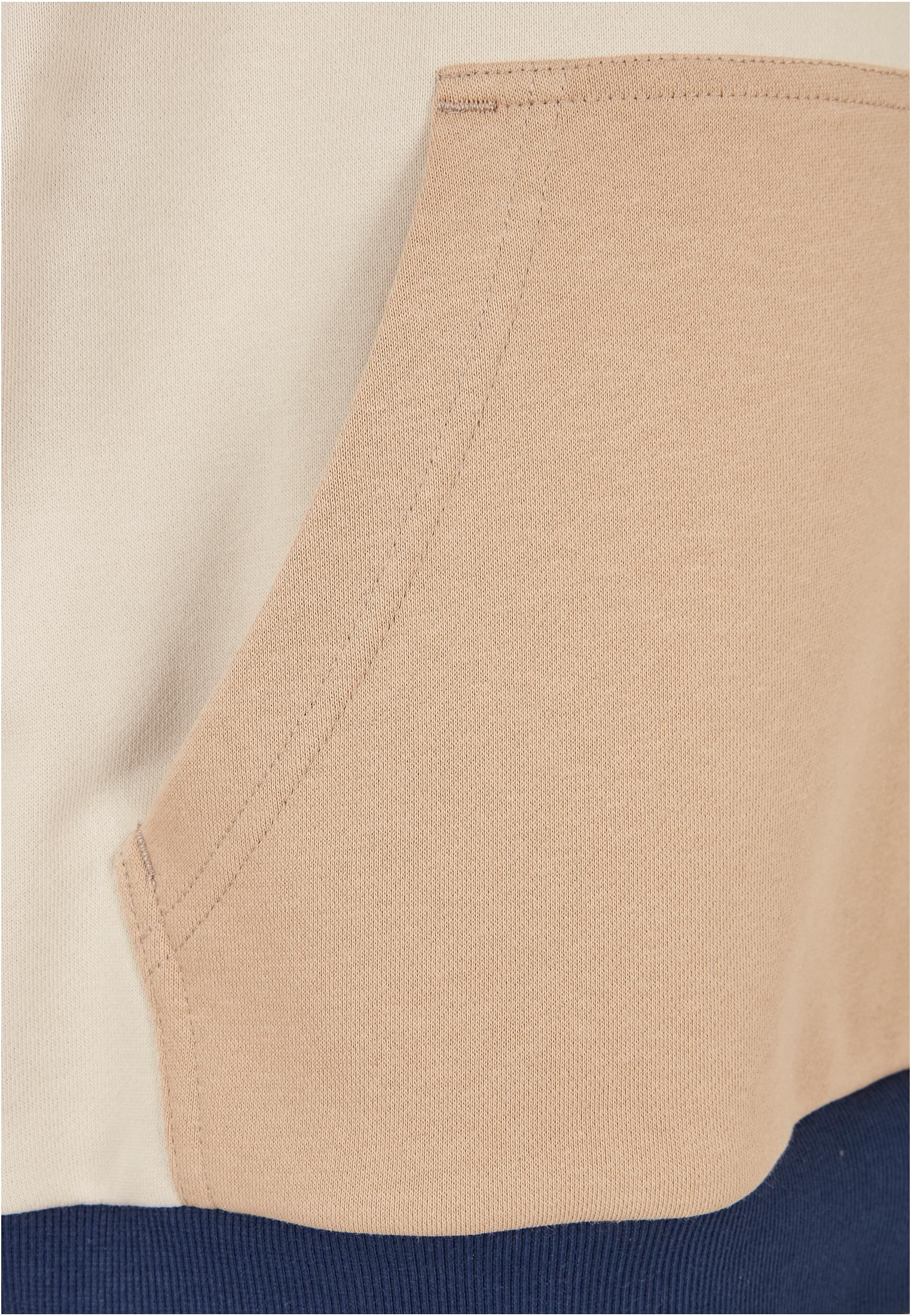 Oversized Color Block Hoody | softseagrass/unionbeige