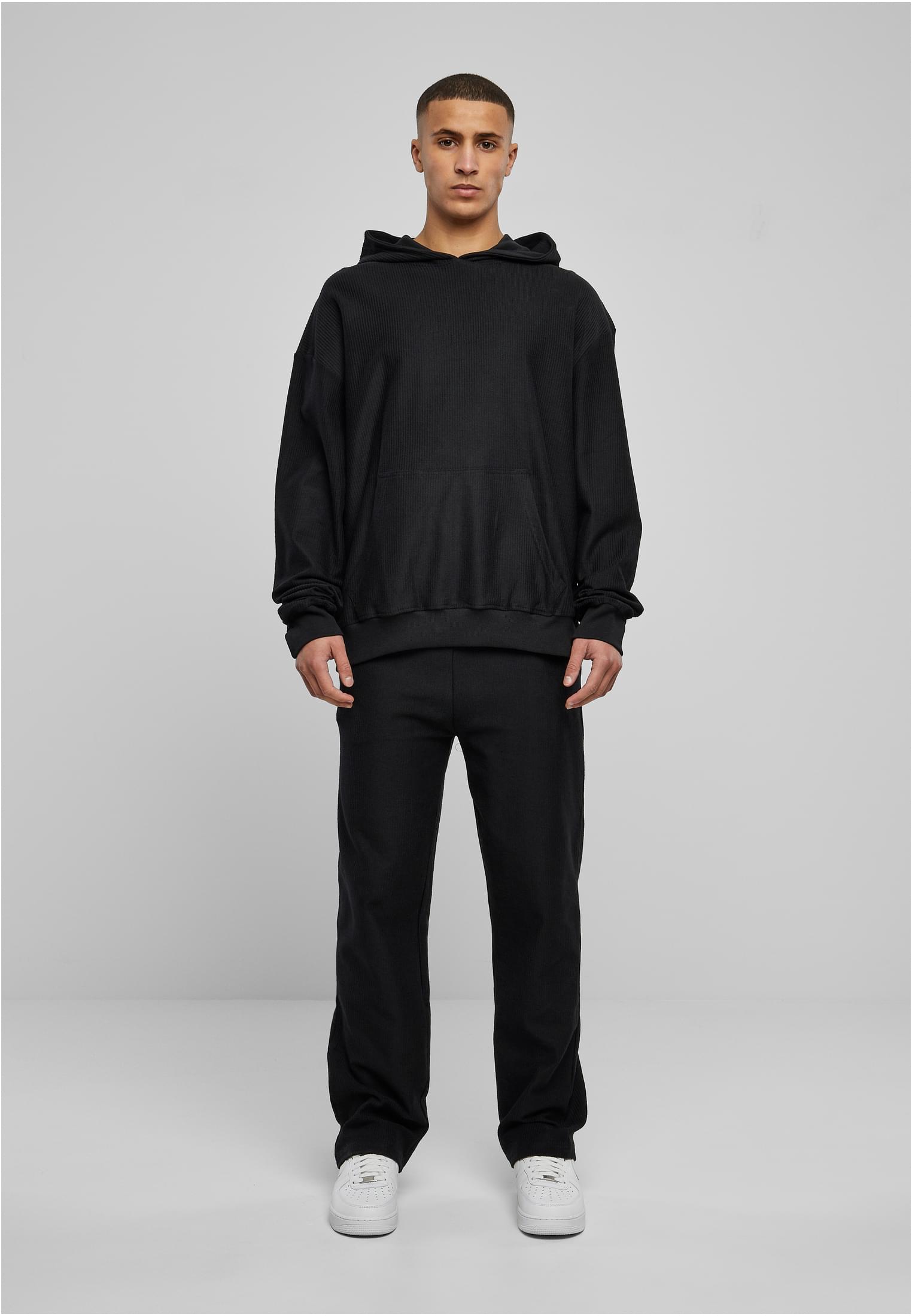 Rib Terry Boxy Hoody | black