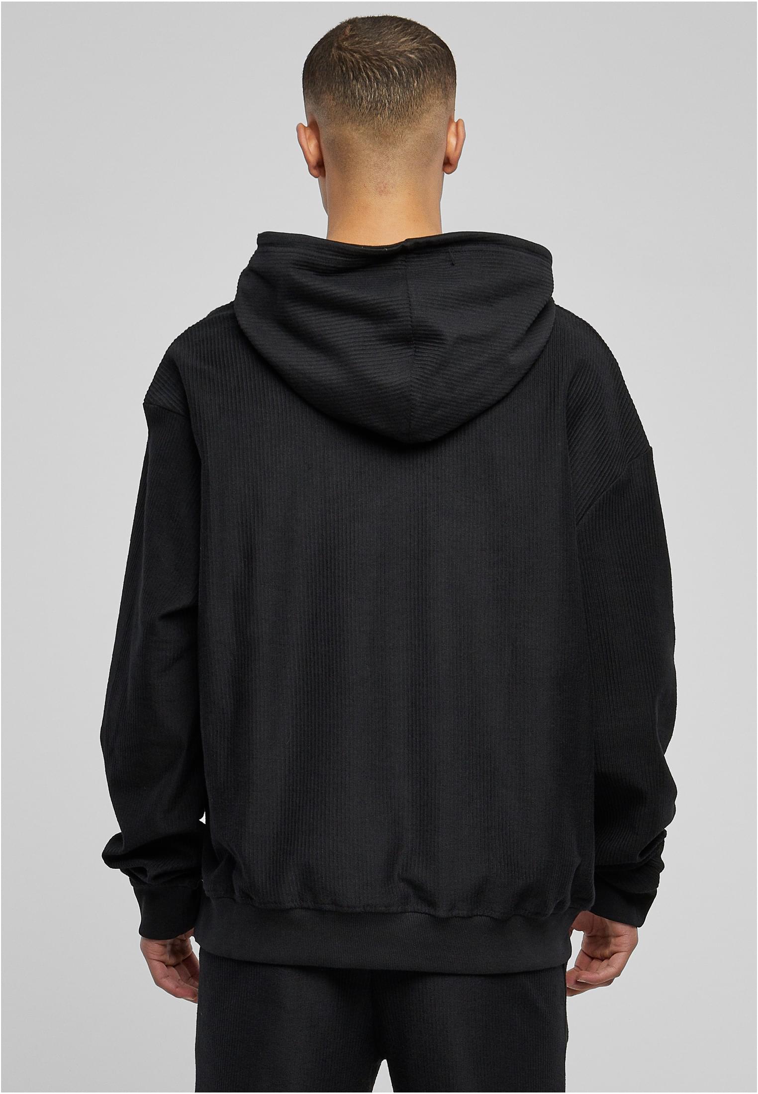 Rib Terry Boxy Hoody | black