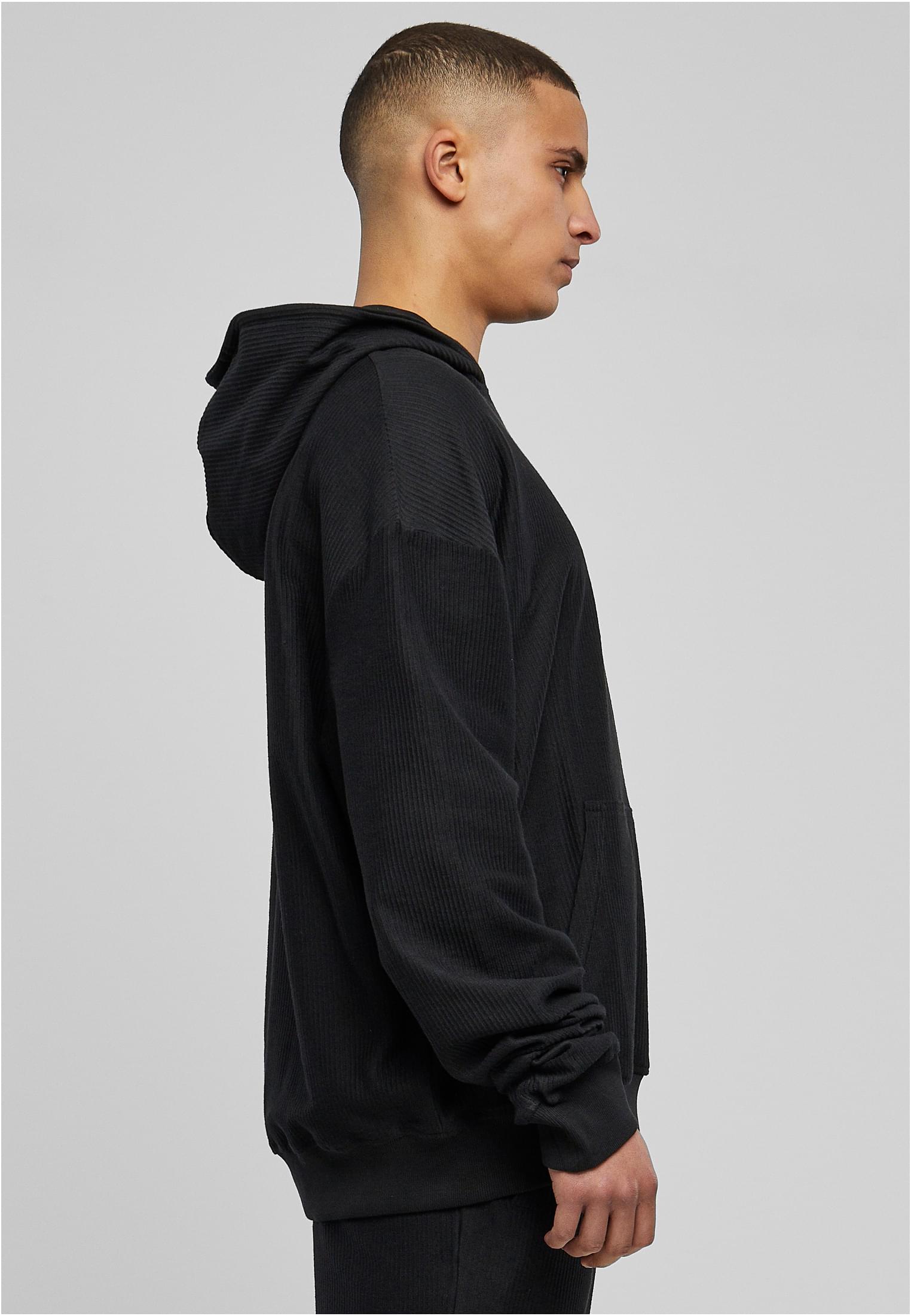 Rib Terry Boxy Hoody | black