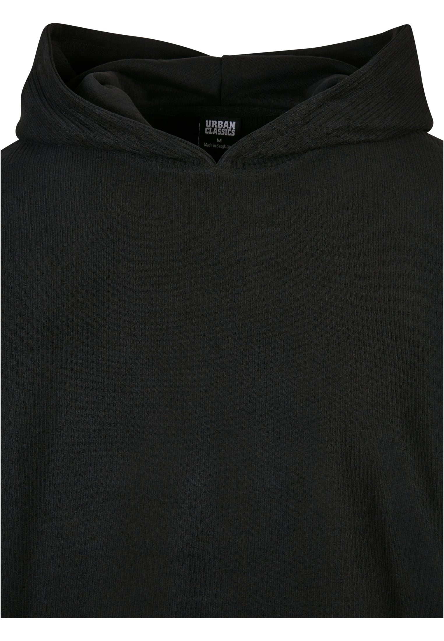 Rib Terry Boxy Hoody | black