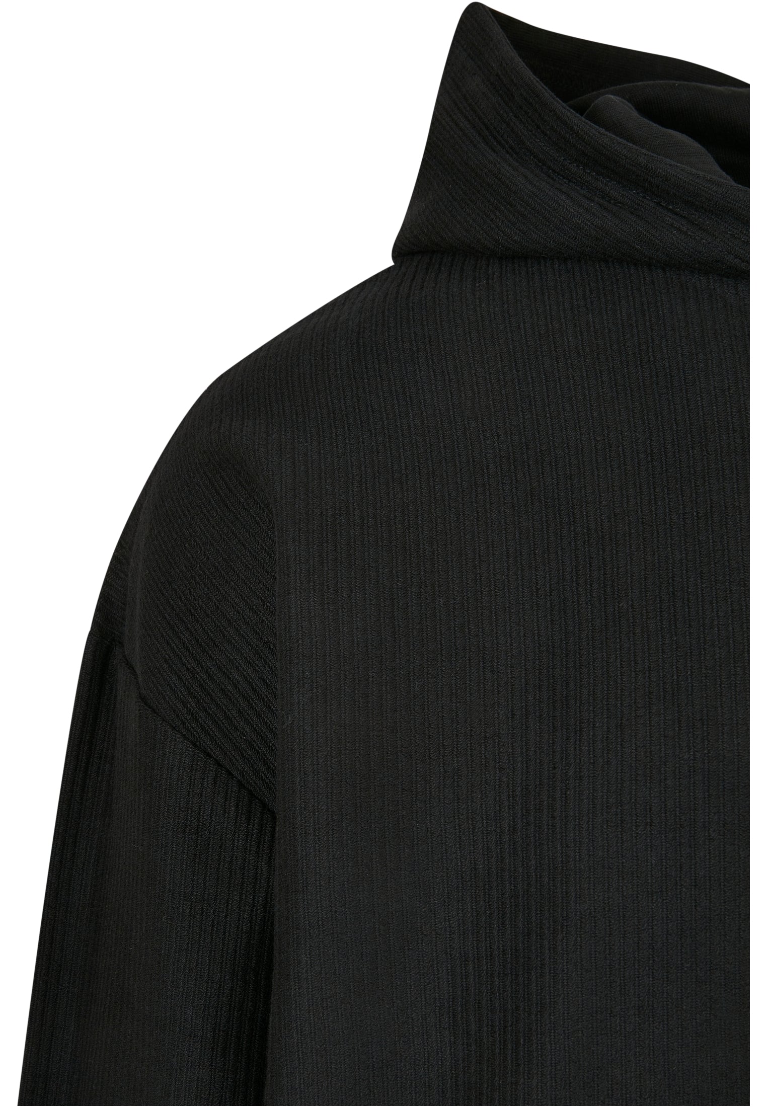 Rib Terry Boxy Hoody | black